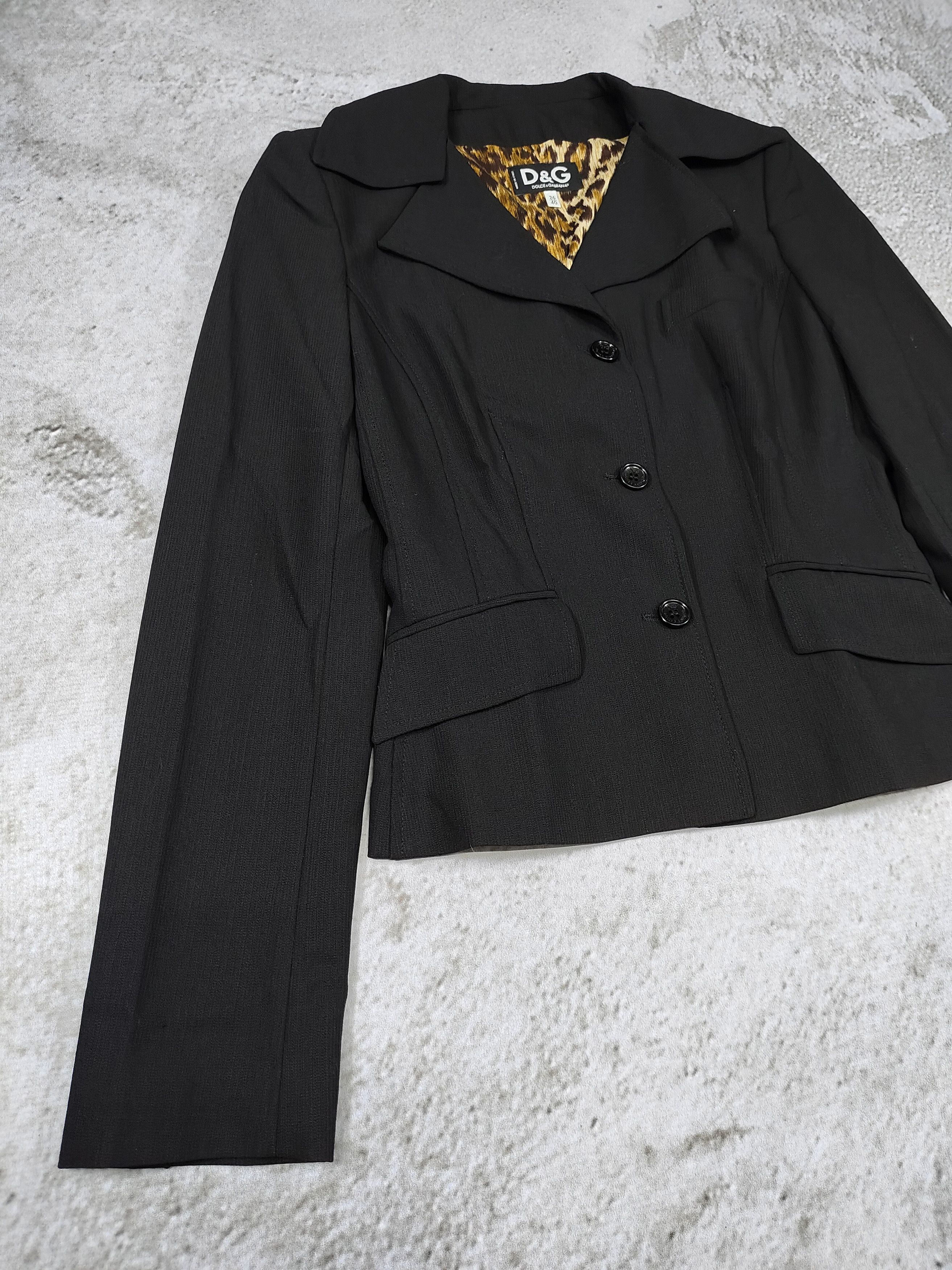 Dolce & Gabbana 00s Dolce Gabbana-Glam Tailored luxury Leopard Lining Blazer Size M / US 6-8 / IT 42-44 - 3 Thumbnail