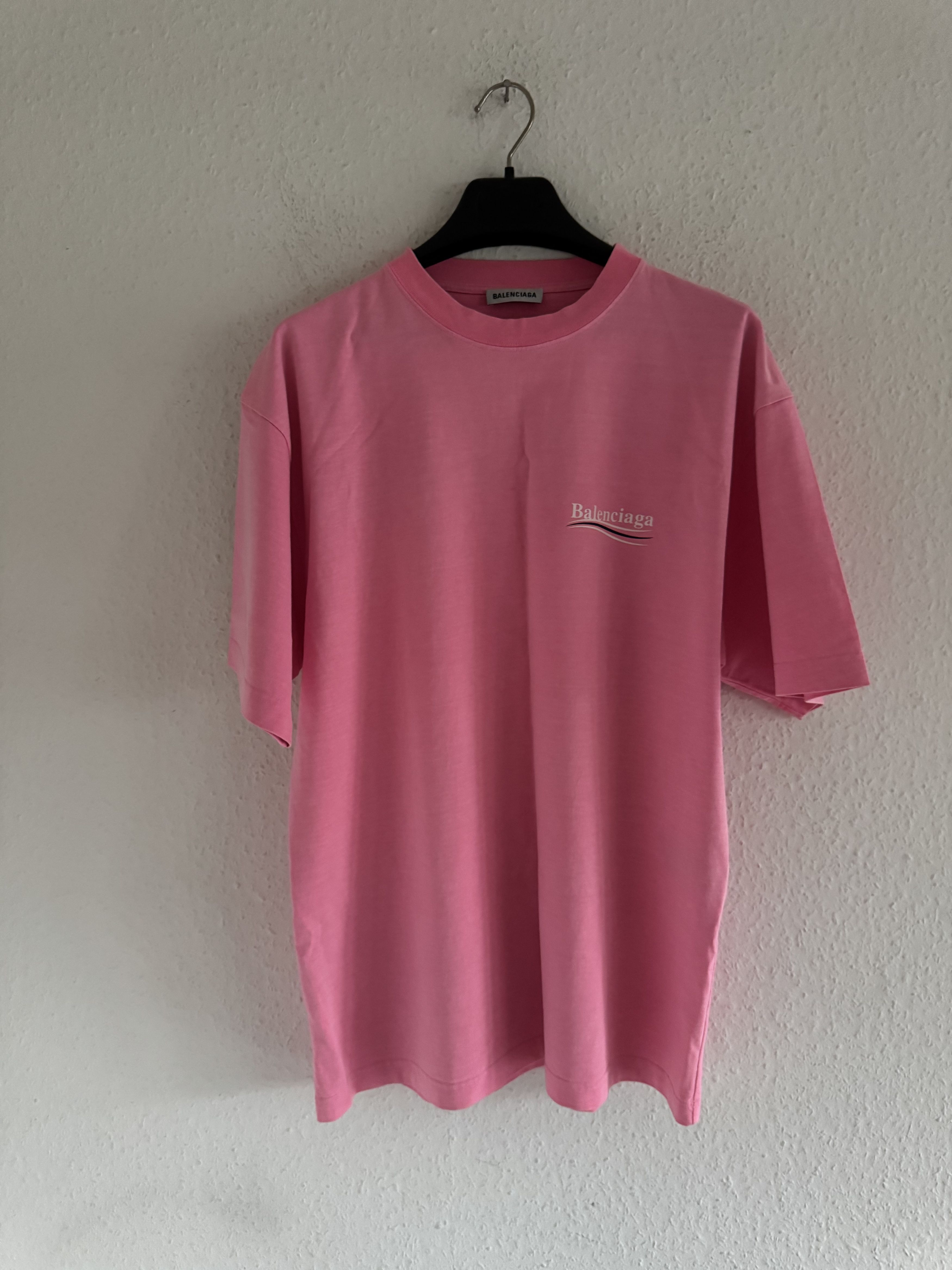 Balenciaga Campaign Logo Tee Pink Size US S / EU 44-46 / 1 - 1 Thumbnail