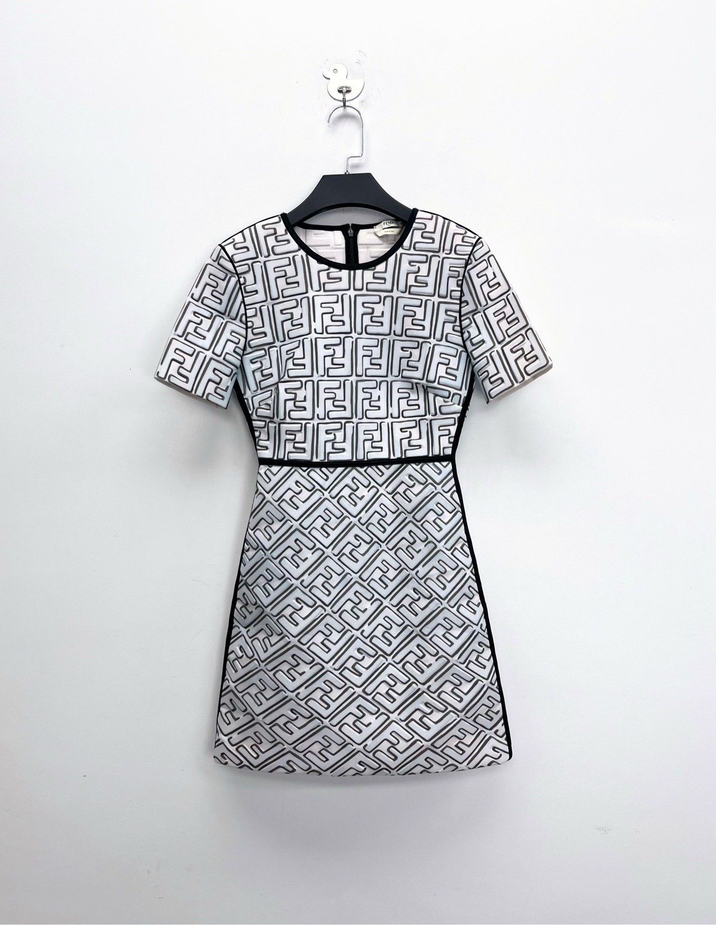 Fendi Fendi Roma Monogram Waist-Cinched Short-Sleeve Dress Size US S / EU 44-46 / 1 - 1 Preview