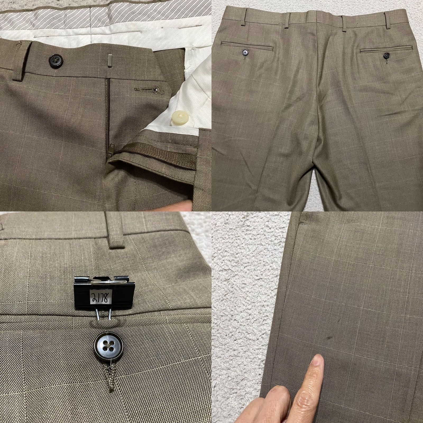 Calvin Klein Calvin Klein Pants Mens 36x29 Brown Flat Front Straight Dress Business Office Size US 36 / EU 52 - 8 Thumbnail