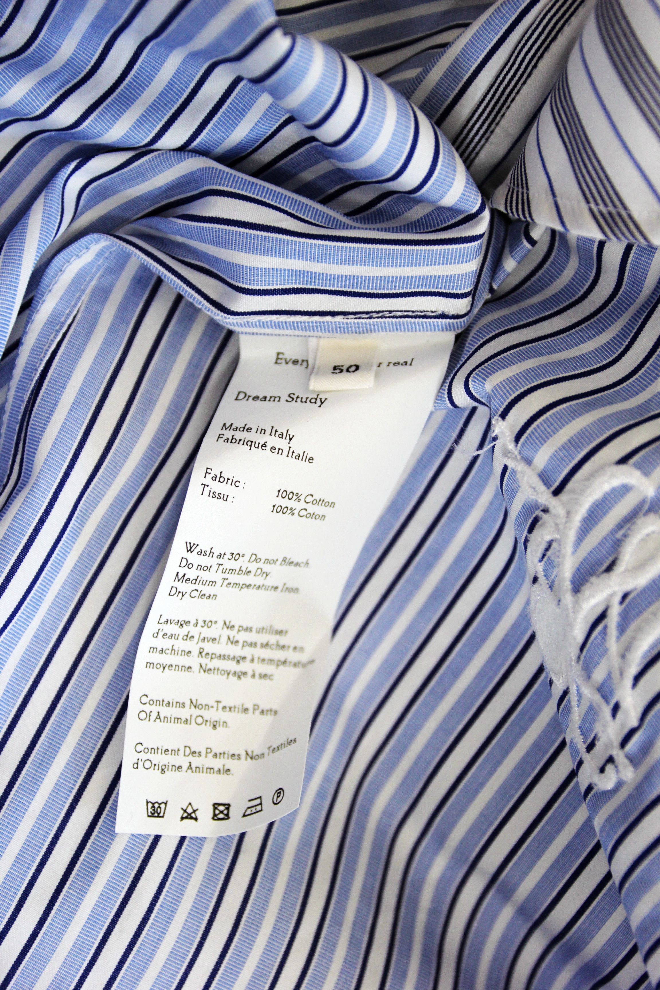 Wales Bonner BNWT AW24 WALES BONNER STRIPED SHIRTING MAJESTY SHIRT 50 Size US M / EU 48-50 / 2 - 10 Thumbnail