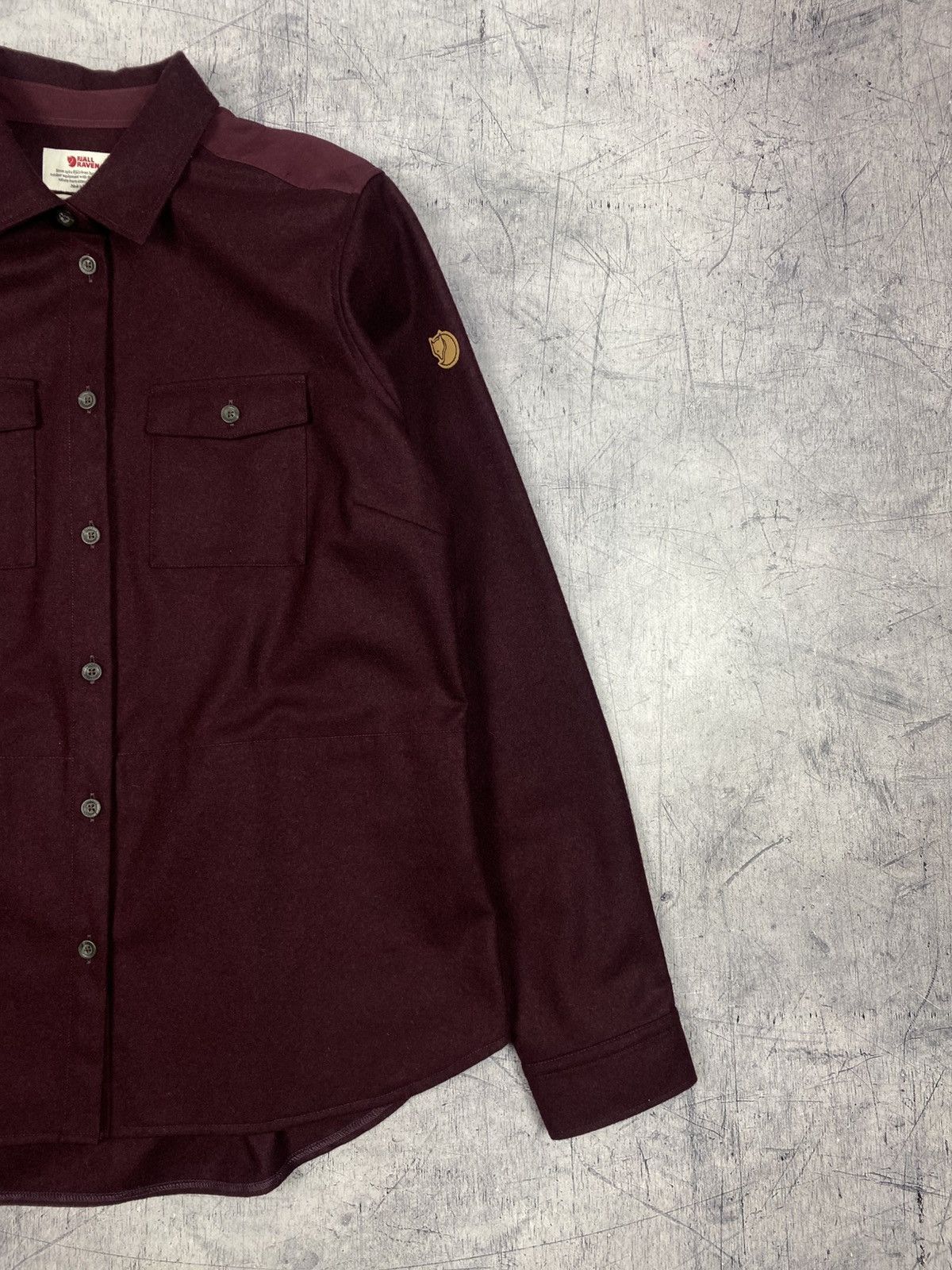 Fjallraven Fjällräven Övik Re-Wool Shirt Women’s Burgundy Wool Outdoor Size XL / US 12-14 / IT 48-50 - 5 Thumbnail