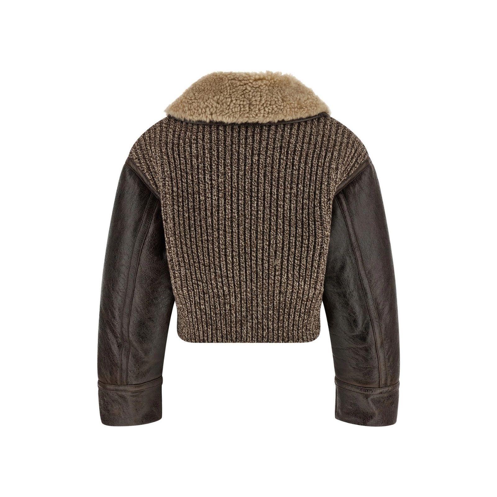 Etro ETRO Brown Leather/Shearling Jacket New & Authentic (Women's Size M / US 6-8 / IT 42-44 - 2 Thumbnail