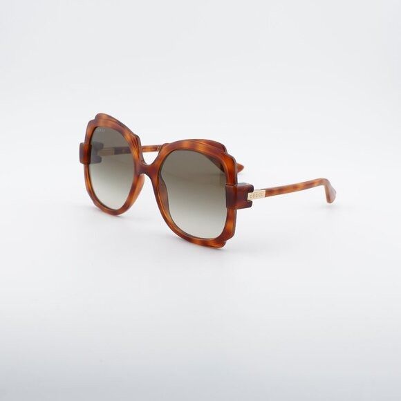 Gucci Gucci GG1431S 002 Sunglasses Havana Square Frame, Brown Size ONE SIZE - 1 Thumbnail