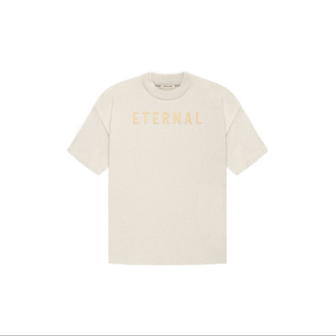 image of Fear Of God Eternal Collection Logo-Flocked Tee T-Shirt in Cement Grey, Men's (Size XL)