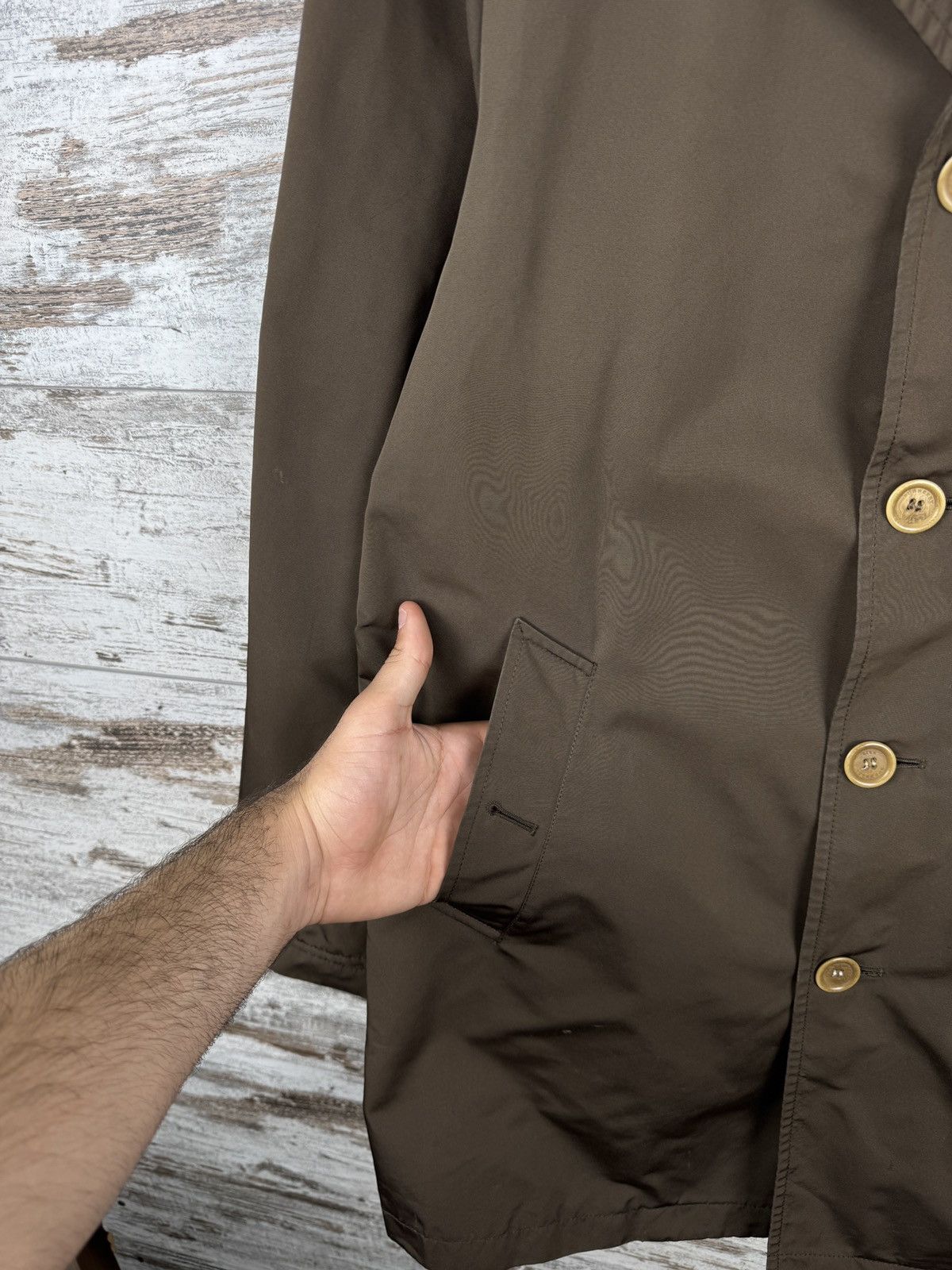 Burberry × Vintage Mens Burberry Brit brown coat trench jacket luxury brown Size US XL / EU 56 / 4 - 5 Thumbnail
