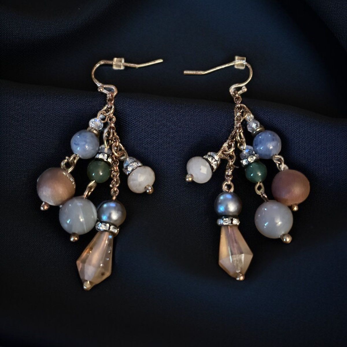 Other Natural stone cluster dangle earrings Size ONE SIZE - 1 Thumbnail