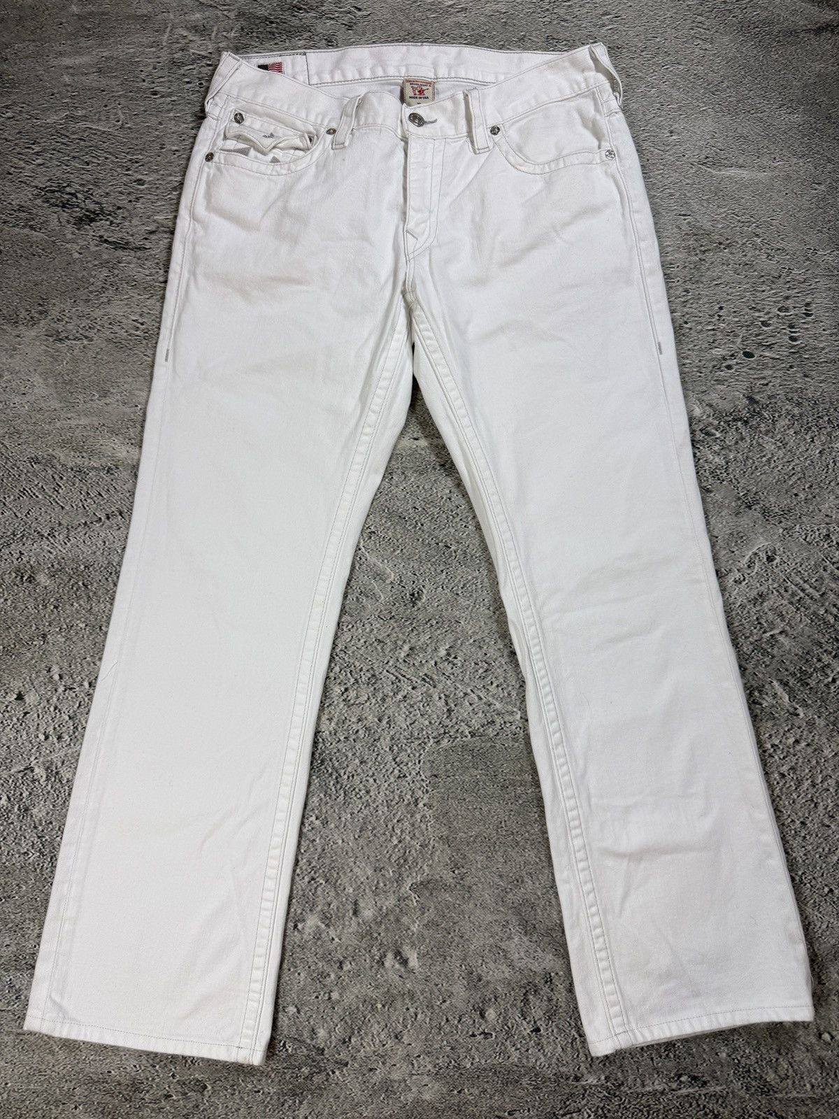 True Religion True Religion vintage white jeans Ricky Size US 36 / EU 52 - 8 Thumbnail