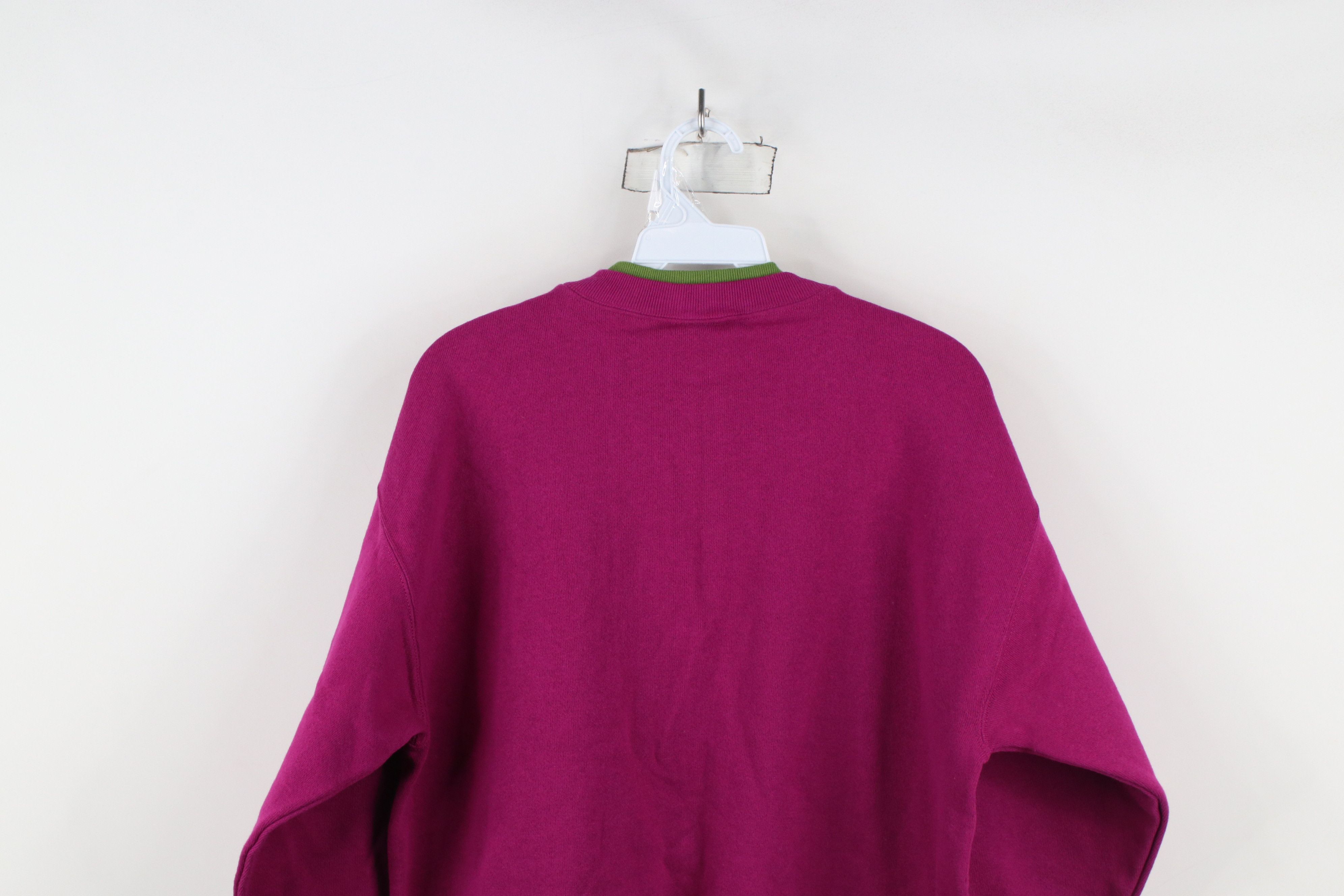 Vintage Vintage 90s Streetwear Blank Henley Sweatshirt Purple USA Size US M / EU 48-50 / 2 - 10 Thumbnail