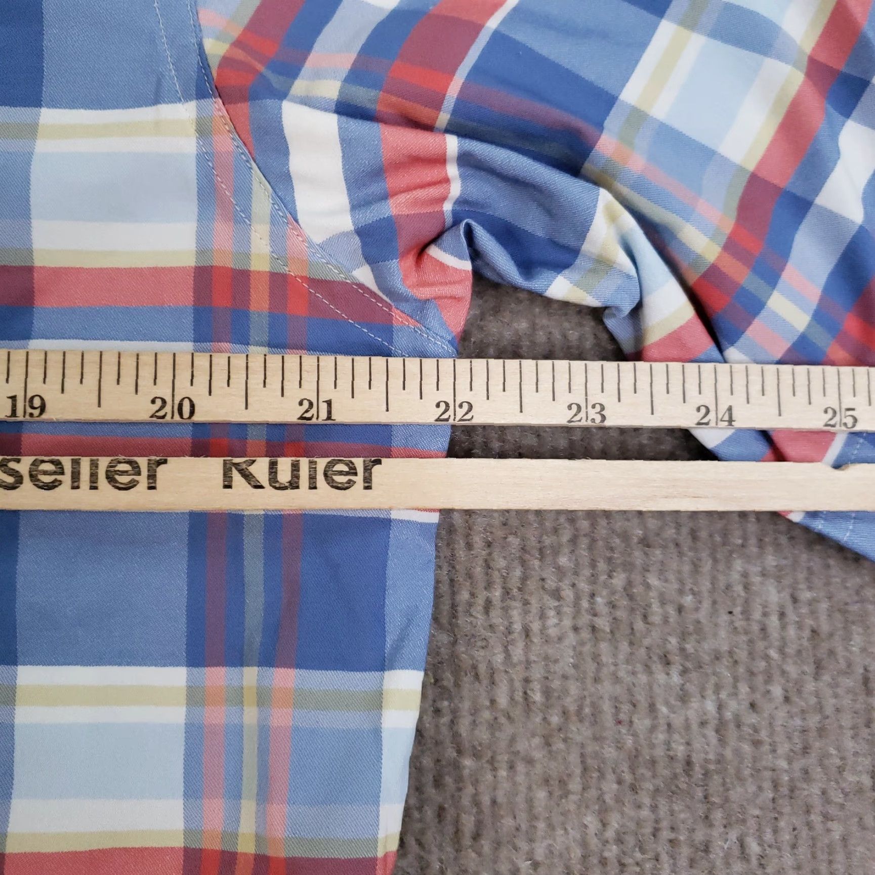 Vintage Salt Life Button-Up Shirt Mens M Blue Plaid Short Sleeve Neck Collared Lightweight Breathable Moisture Wicking Quick Dry Stretch Embroidered Fisherman Size US M / EU 48-50 / 2 - 3 Thumbnail