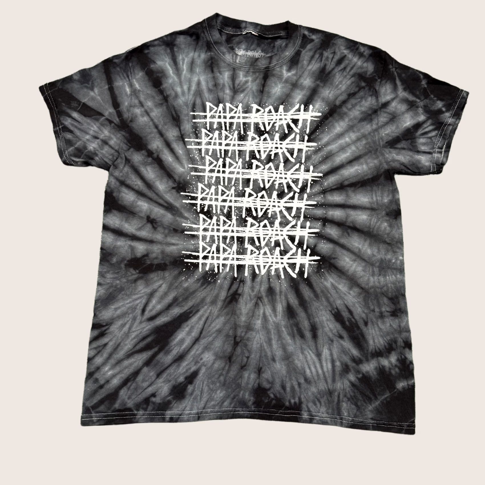 Vintage Paparoach Rock Band Tee Shirt Men's M Gray Tie Dye Graphic Short Sleeve Size US M / EU 48-50 / 2 - 1 Thumbnail