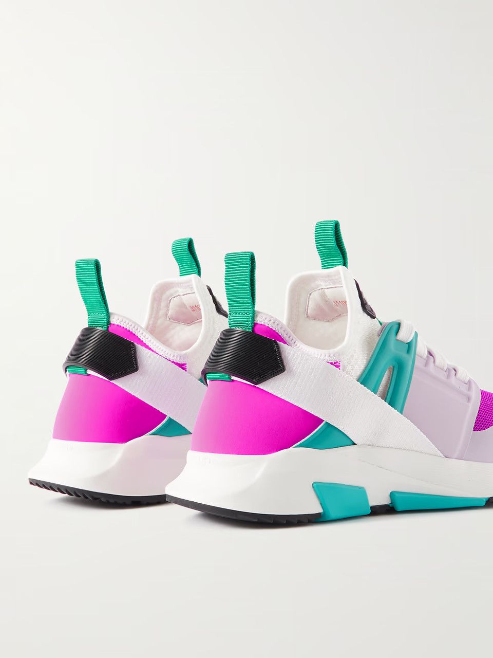 Tom Ford o1loc1c0824 Jago Scuba, Mesh & Leather Sneakers Multicolor Size US 11.5 / EU 44-45 - 4 Thumbnail