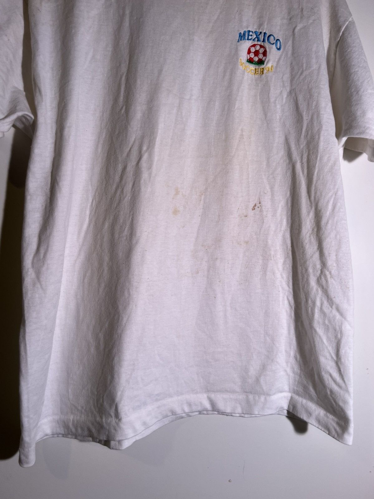 Vintage 90’s VTG Vintage Mexico Soccer Ball ‘94 Retro Sportswear Tee Size US XL / EU 56 / 4 - 4 Thumbnail