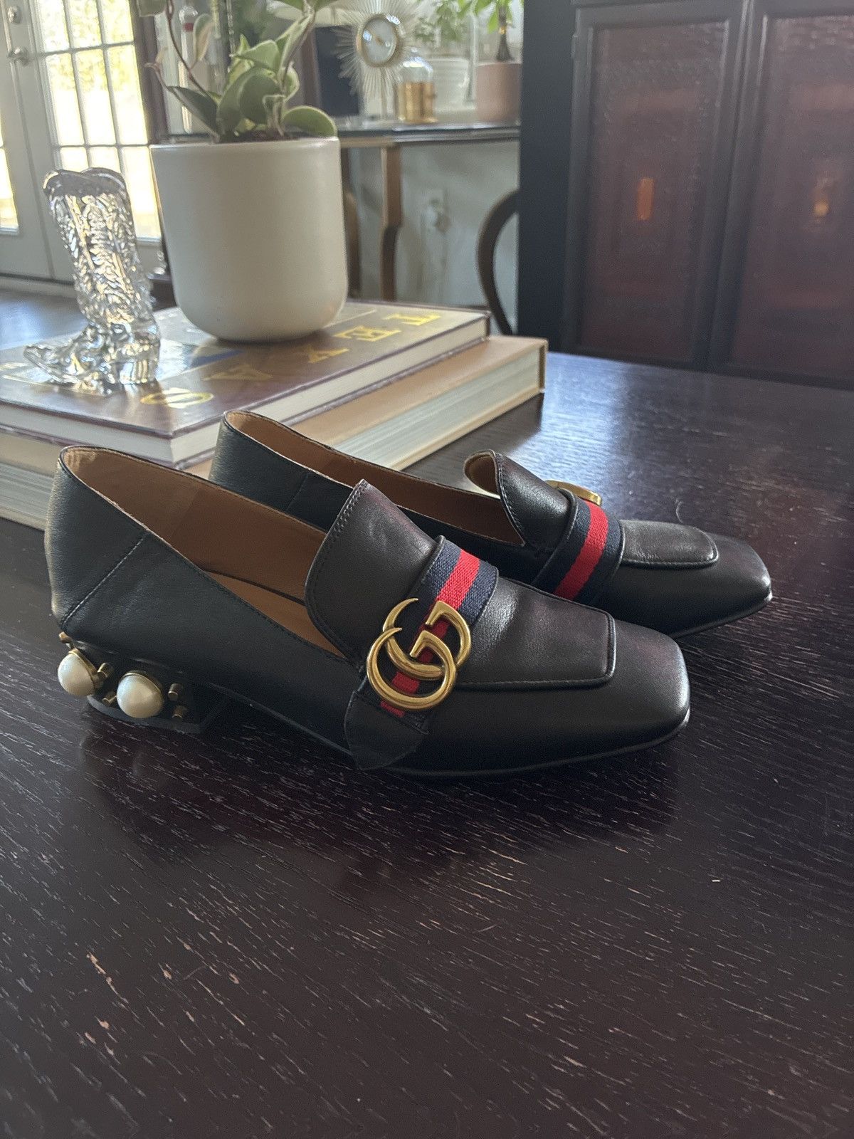Gucci Gucci Peyton Mid-Heel Loafer Size US 7 / IT 37 - 1 Thumbnail