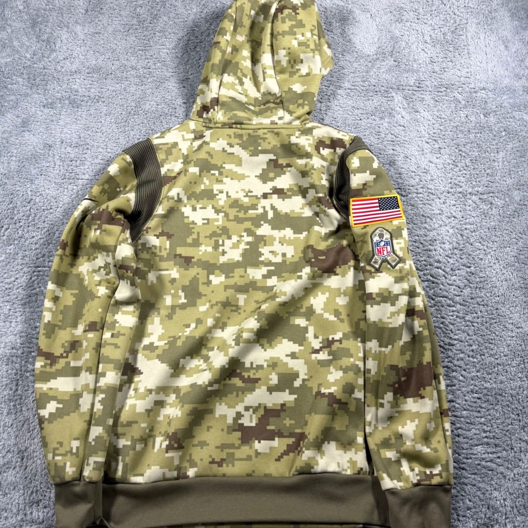 Nike Nike Carolina Panthers NFL Salute to Service Digital Camo On Field Hoodie M Mens Camouflage Football Urban Athleisure Size US M / EU 48-50 / 2 - 4 Thumbnail