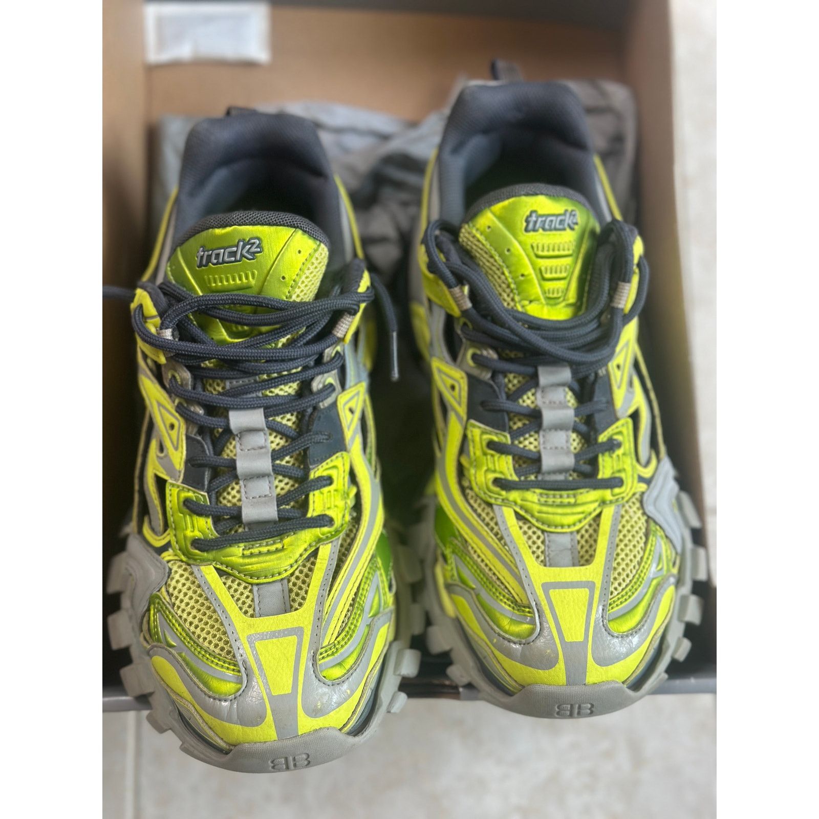 Balenciaga Size 9 - Balenciaga Track 2.0 “Yellow Grey” Sneakers OG ALL Size US 9 / EU 42 - 3 Thumbnail