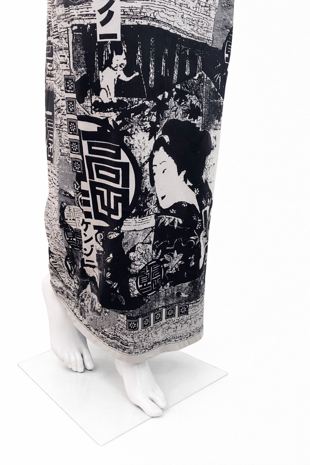 Kenzo Kenzo Graphic Maxi Japanese Japan Geisha Print Long Dress Size L / US 10 / IT 46 - 6 Thumbnail