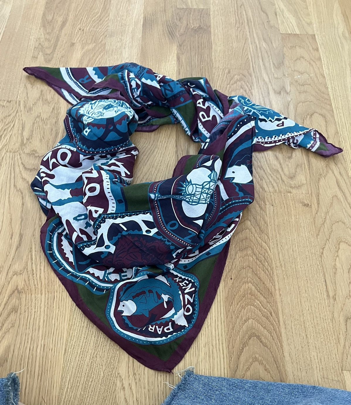 Designer × Japanese Brand × Kenzo Kenzo Paris Cashmere scarf Size ONE SIZE - 7 Thumbnail