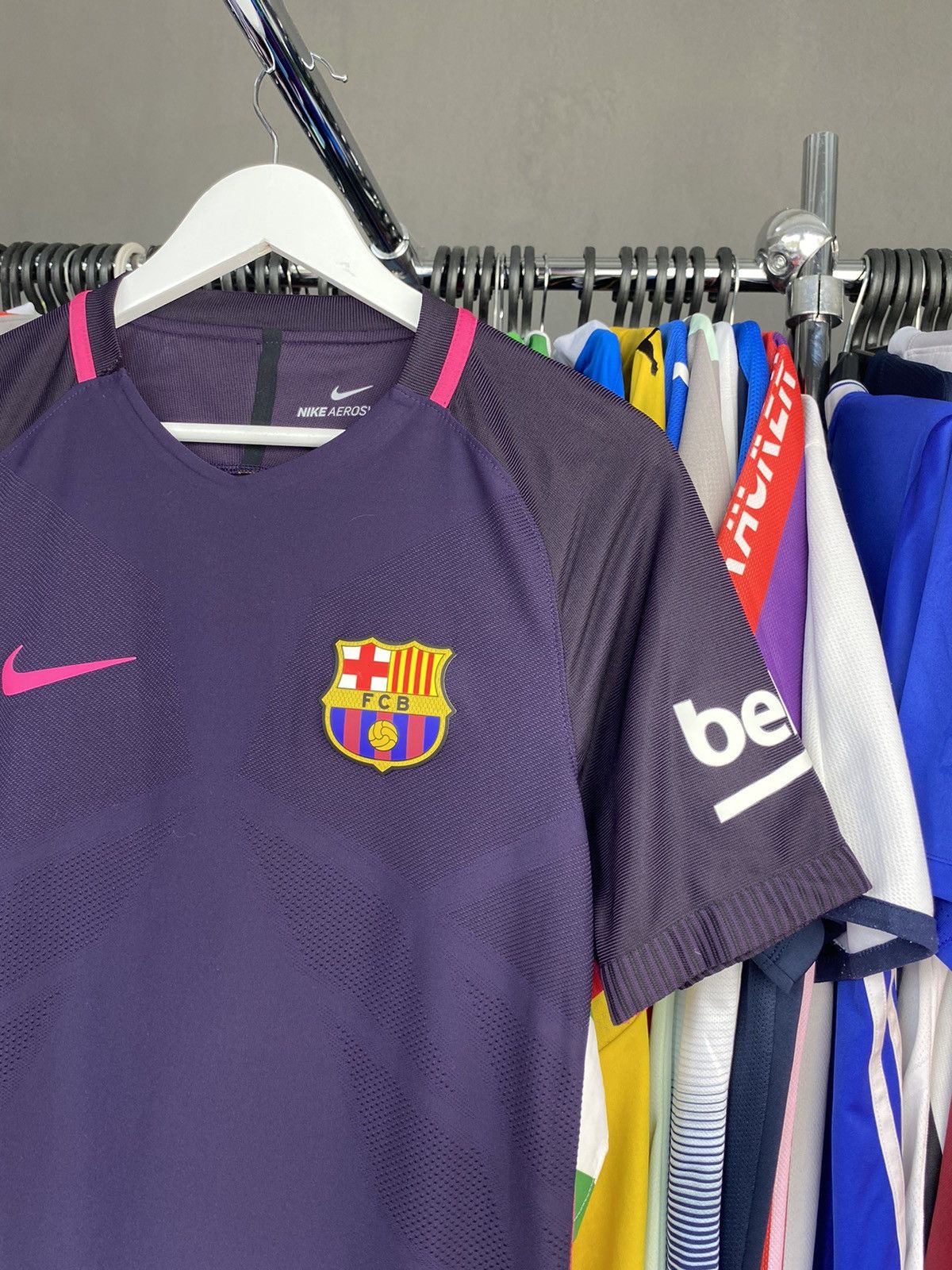 Nike 2016 NIKE BARCELONA #10 MESSI PLAYER ISSUE FOOTBALL JERSEY Size US S / EU 44-46 / 1 - 4 Thumbnail