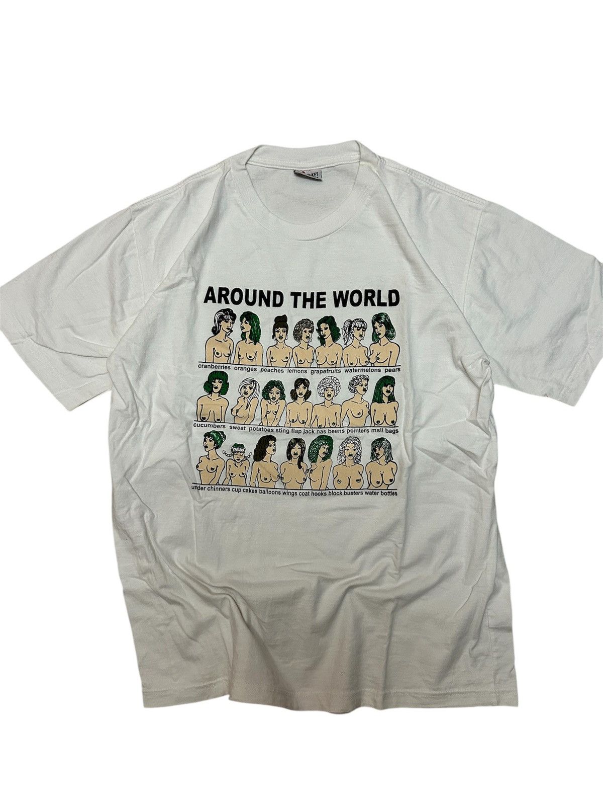 Vintage AROUND THE WORLD TEE Size US L / EU 52-54 / 3 - 1 Thumbnail