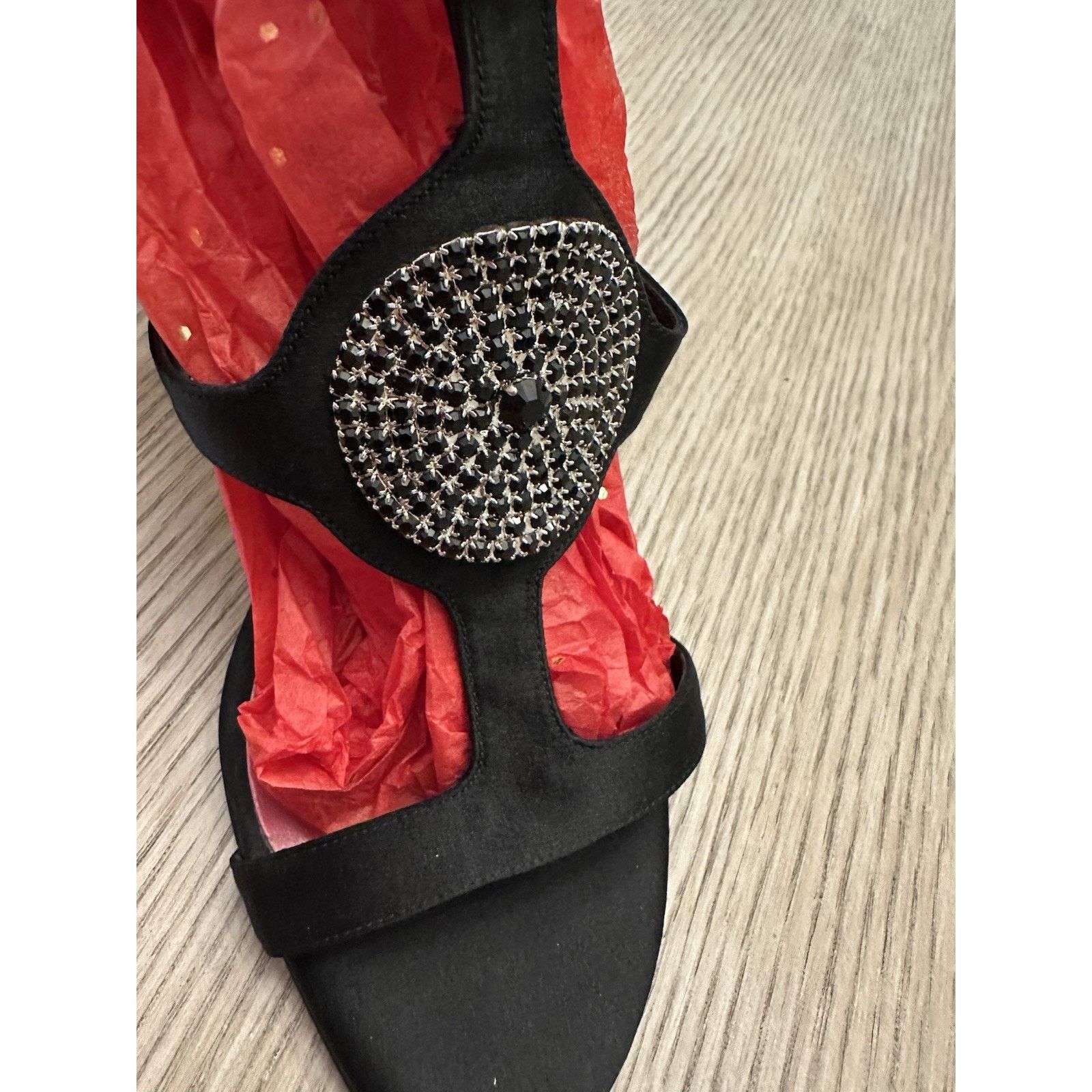 Kate Spade Kate Spade New York Black Satin Open Toe Stiletto Heel- 6.5 Size US 6.5 / IT 36.5 - 6 Thumbnail