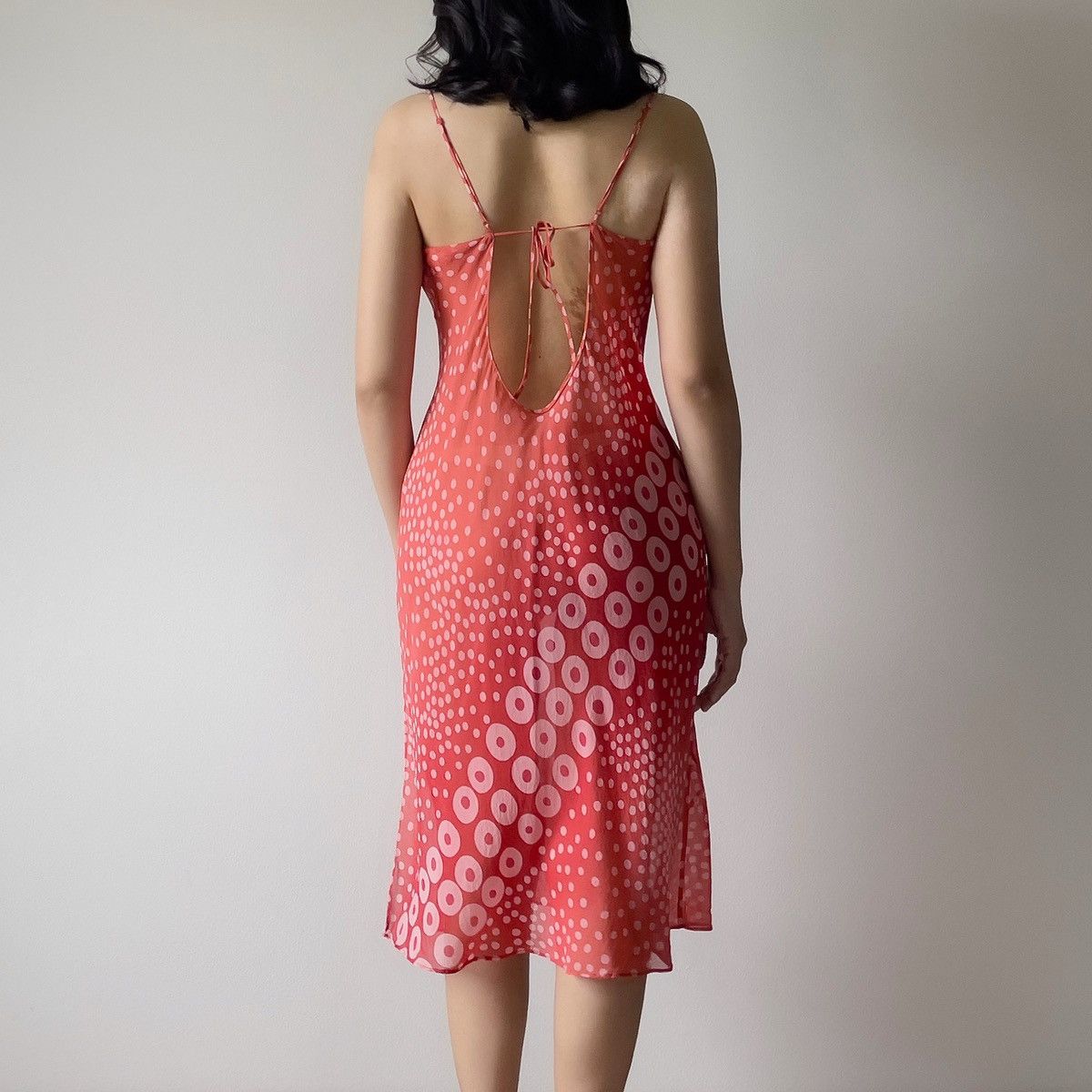 Victoria's Secret Victoria’s Secret Silk Red & Pink Slip Dress (M–L) Size L / US 10 / IT 46 - 8 Thumbnail