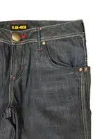 If Six Was Nine LB-03 Embroidered Design Drawstring Wide Loose Denim Pants Size US 29 - 15 Thumbnail