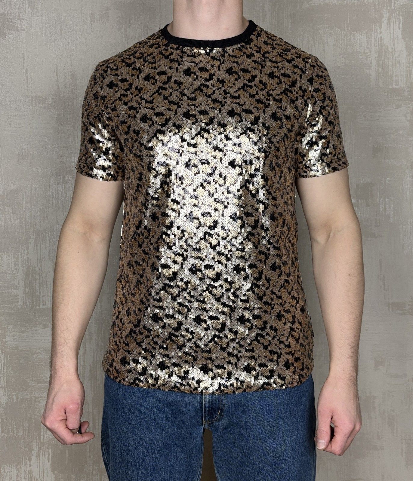 Jaded London Jaded London Sequin Top T-Shirt Gold Glam Party Festival Size US L / EU 52-54 / 3 - 1 Thumbnail