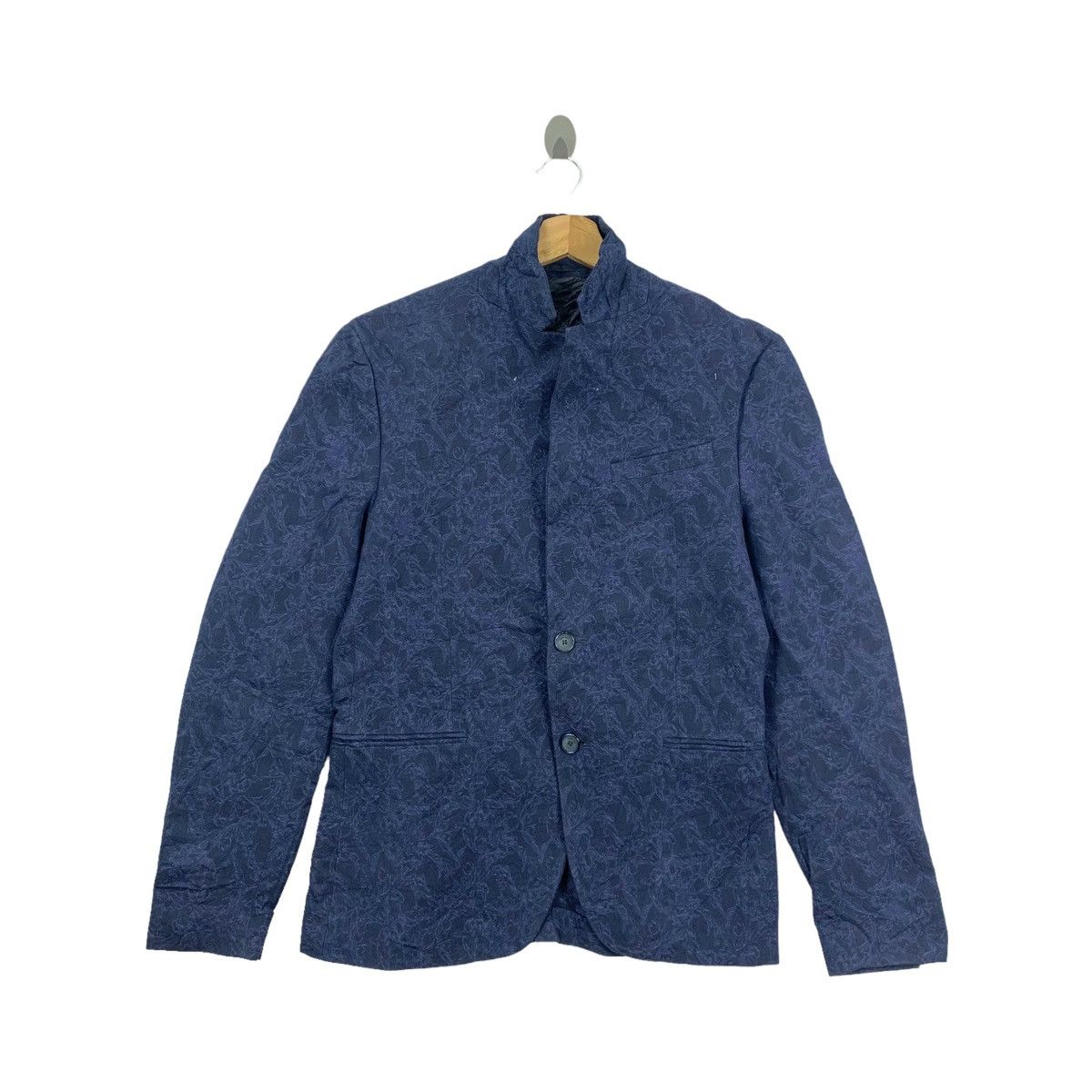 image of Zara Man Casualwear Fashion Designer Abstract Design Blazer in Blue, Men's (Size Medium)