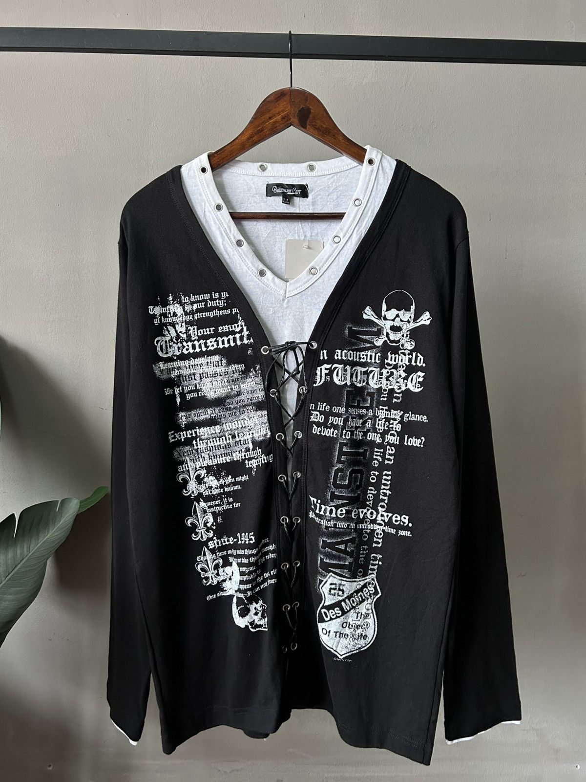 Japanese Brand Y2K Beaumont Lace Long Sleeve Size US L / EU 52-54 / 3 - 1 Thumbnail