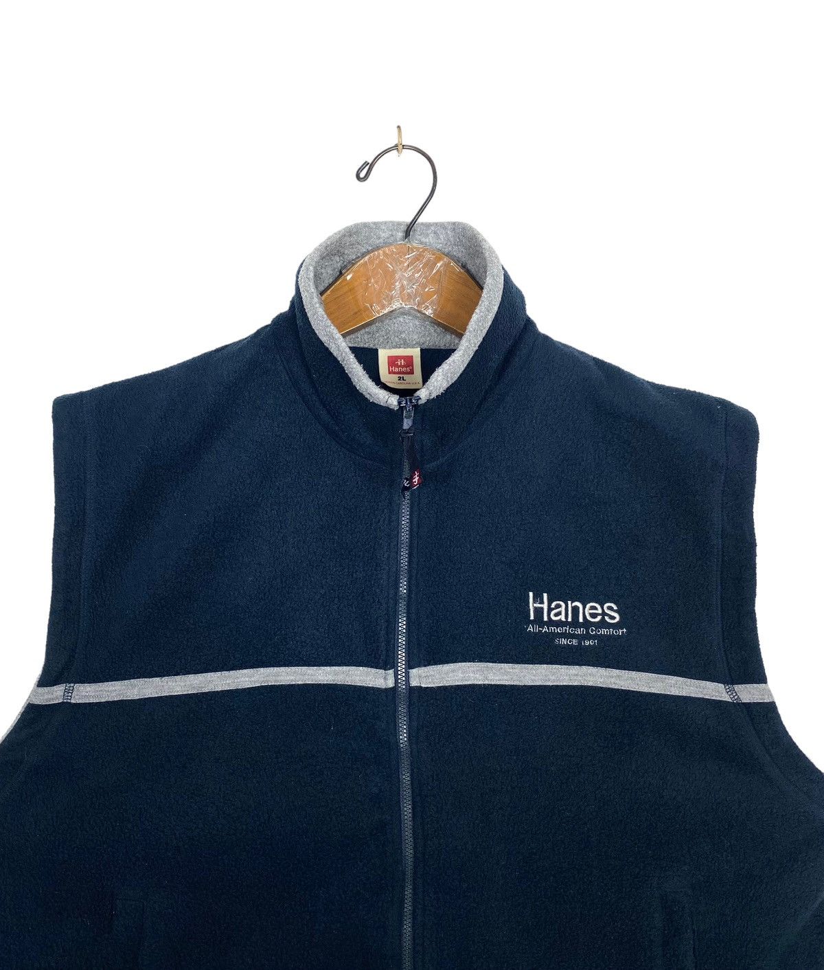 Hanes Rare‼️ Hanes Gilet Fleece Vest Size US M / EU 48-50 / 2 - 3 Thumbnail
