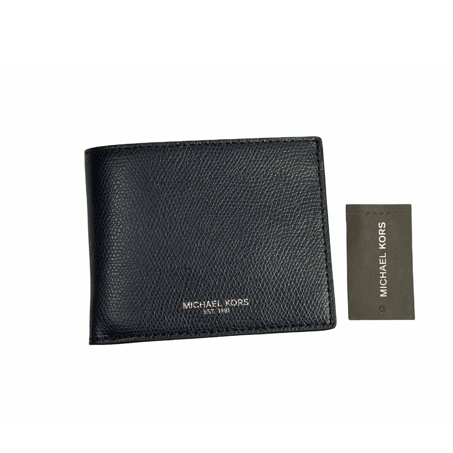 Michael Kors Michael Kors Leather Mens Slim Billfold Wallet in Navy Size ONE SIZE - 9 Thumbnail