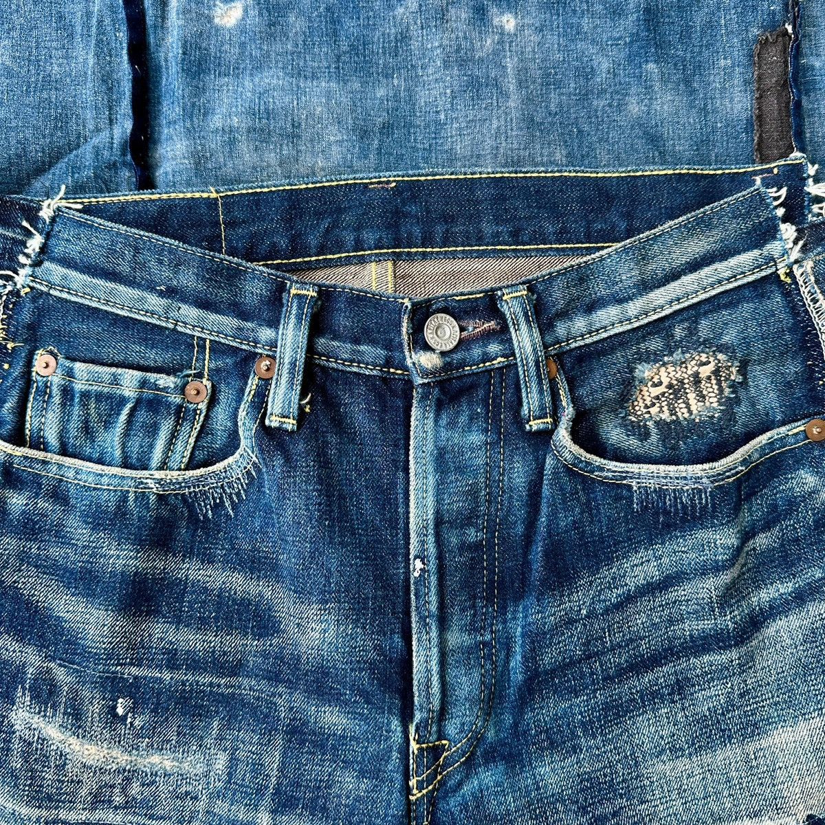 Kapital Kiro Hirata Boro Crash Jeans Denim Surf capris jort Size US 36 / EU 52 - 10 Thumbnail
