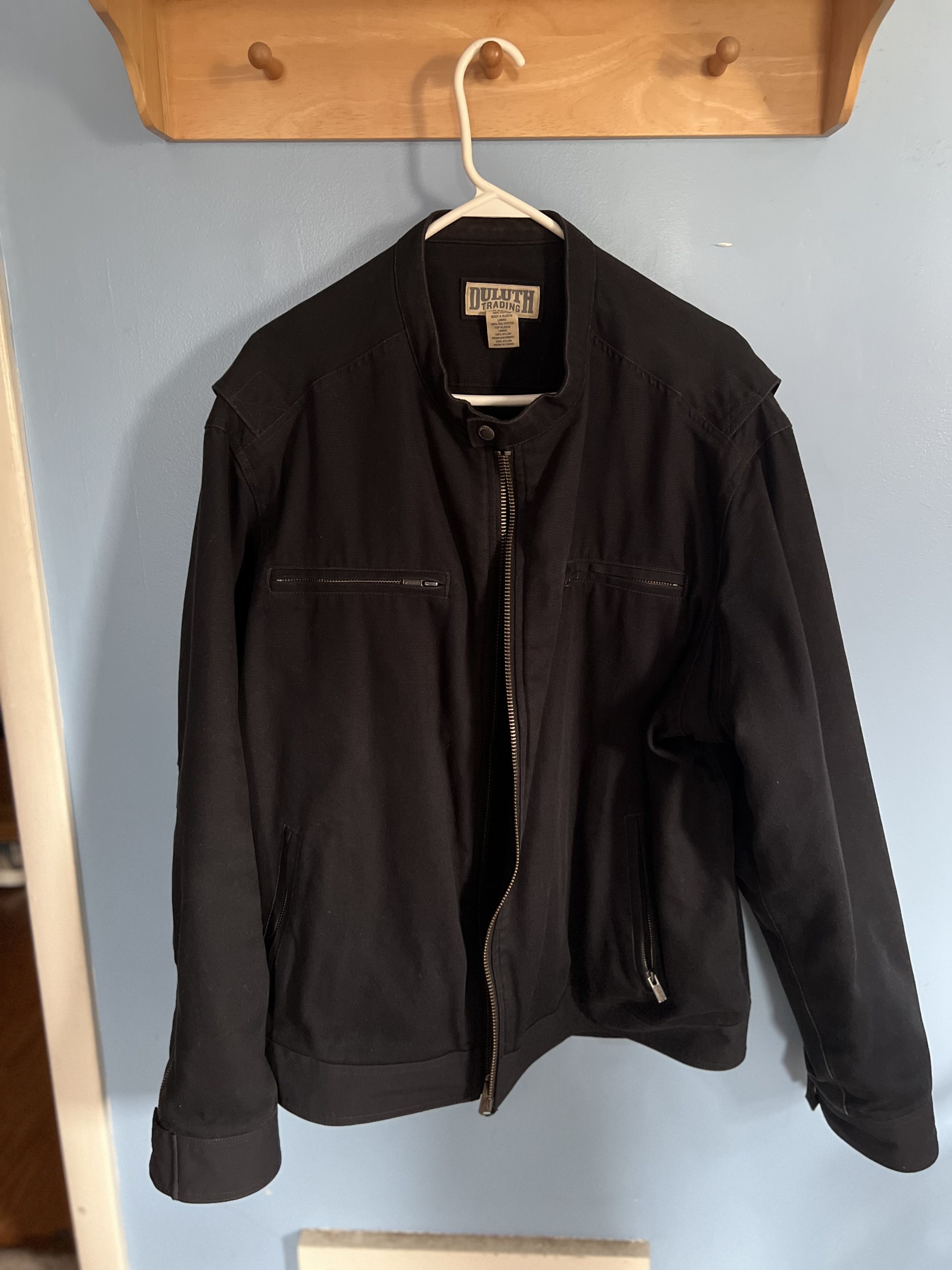 image of Duluth Trading Company Heavy Shell Bomber in Black, Men's (Size XL)