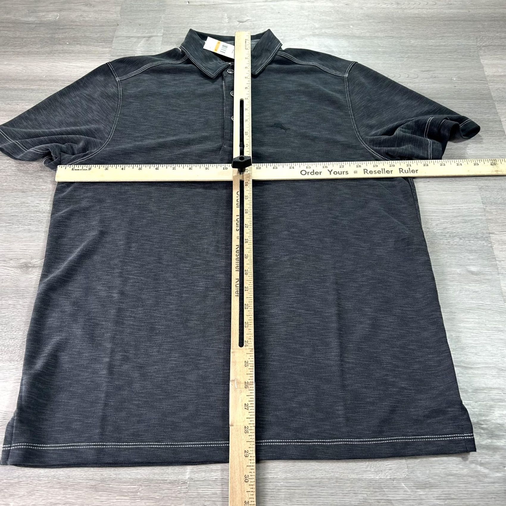 Tommy Bahama Tommy Bahama Paradiso Polo Shirt Mens Small Black Jersey Short Sleeve Modal Polyester SS Polo Solid Size US S / EU 44-46 / 1 - 4 Thumbnail
