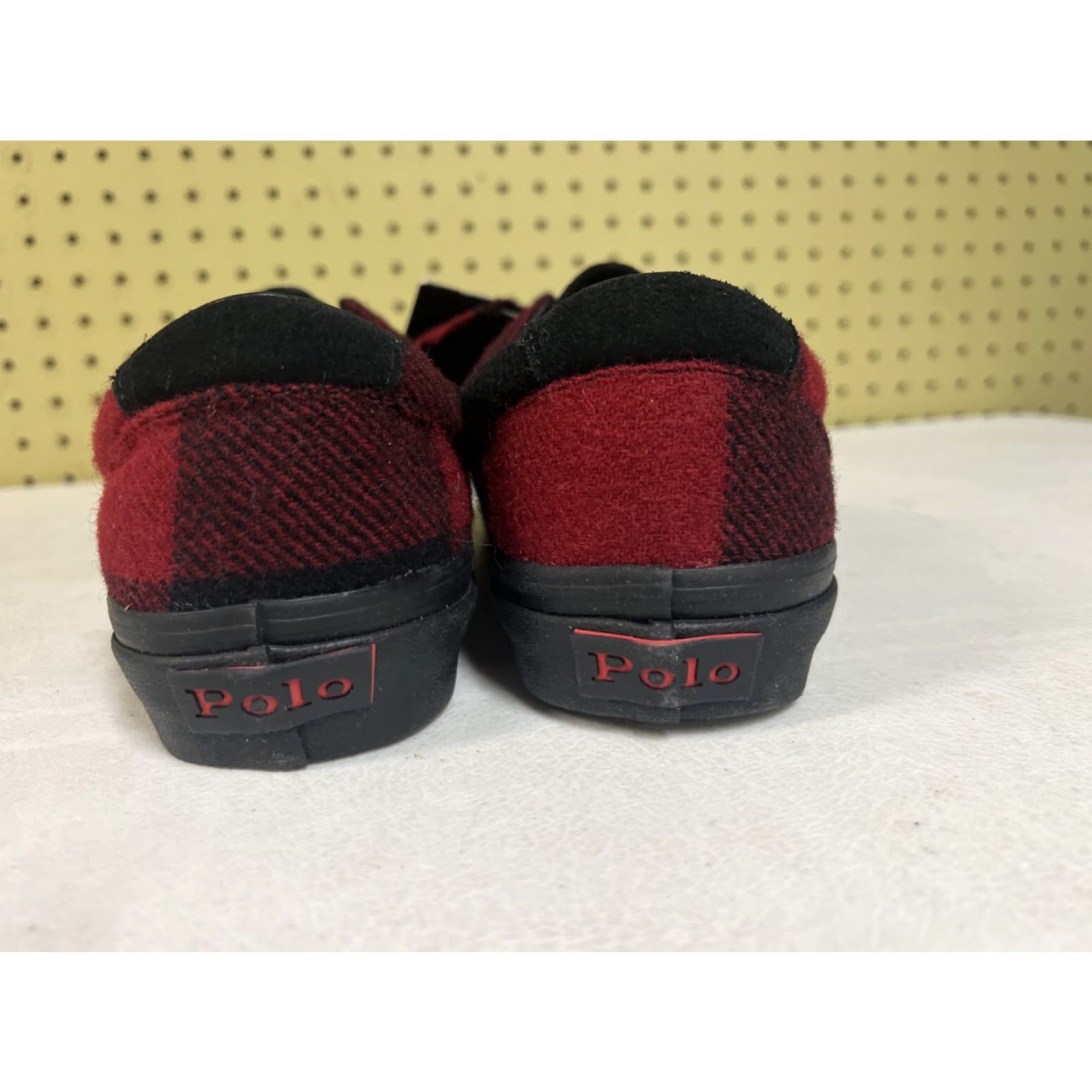 Polo Ralph Lauren Polo Ralph Lauren Moon Buffalo Plaid Tweed Wool Sneakers Mens Size 9 Multicolor Knit Textile Lace Up Shoes Size US M / EU 48-50 / 2 - 3 Thumbnail