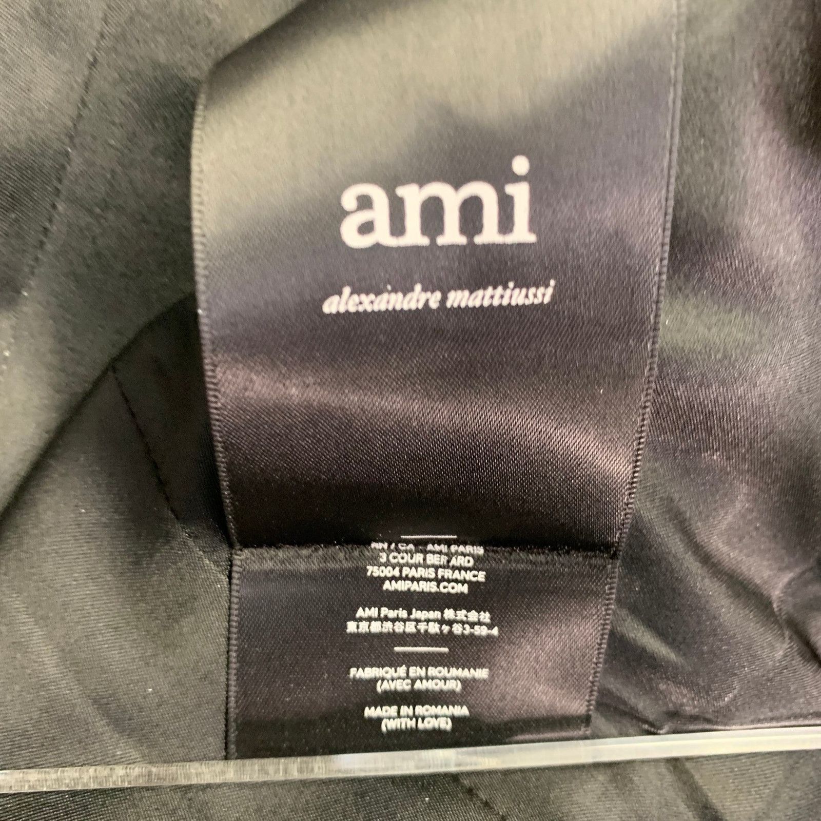 AMI Size 38 Grey Wool Notch Lapel Suit Size 38R - 8 Thumbnail