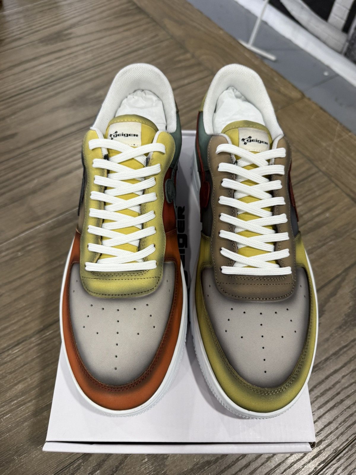 Designer × John Geiger ‼️ John Geiger GF-01 What The Hand Distressed Size 13 ‼️ Size US 13 / EU 46 - 7 Thumbnail