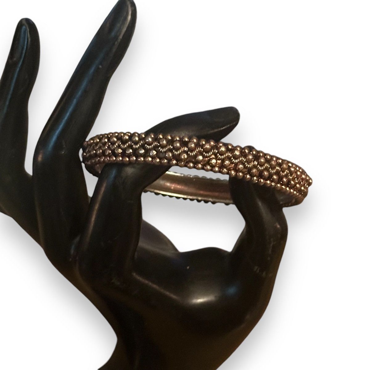 Vintage Vintage copper tone textured dots bangle bracelet Size ONE SIZE - 2 Thumbnail