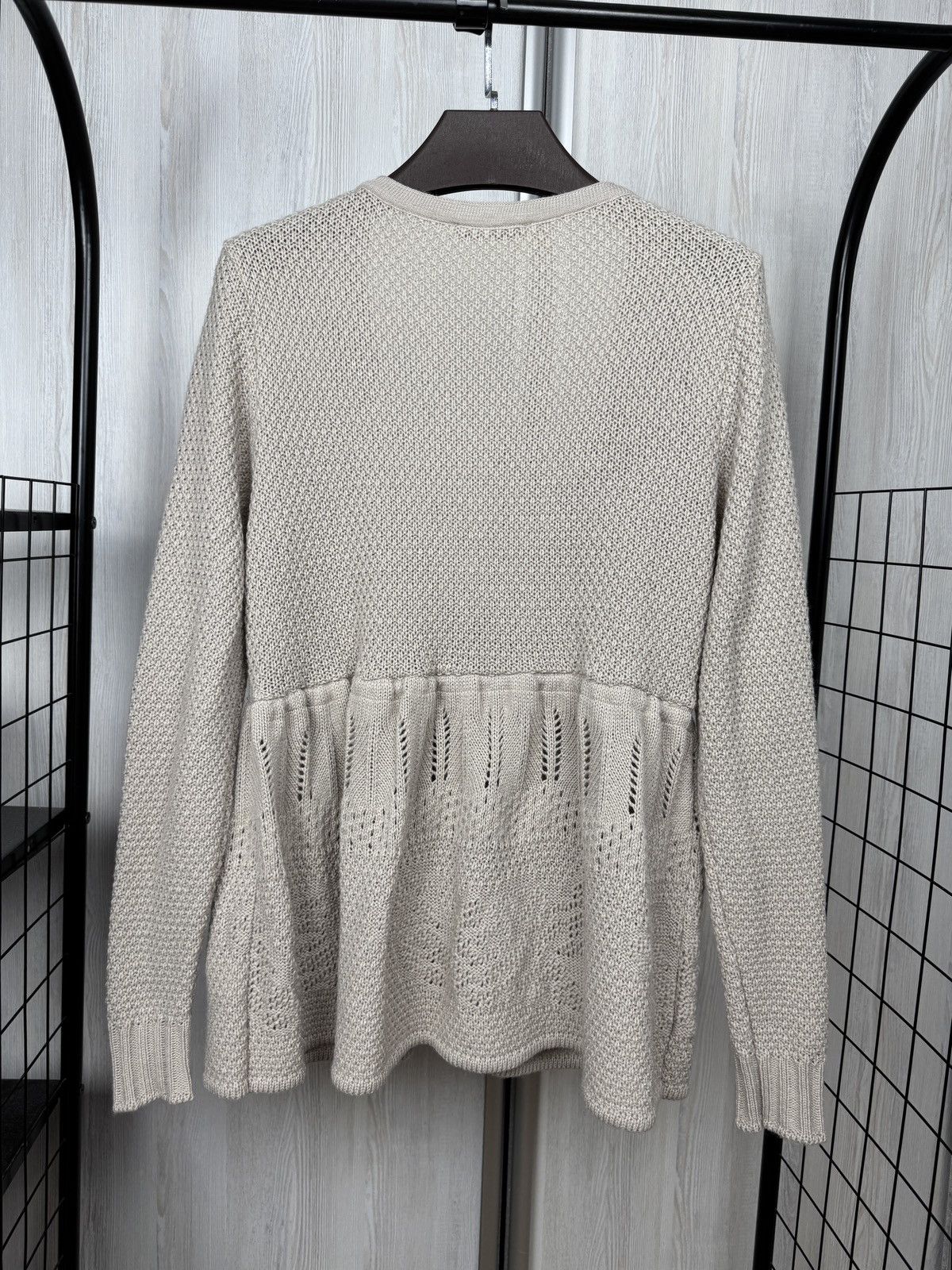 Other Jayko Jayko beige v neck flared knitted cardigan made France Size L / US 10 / IT 46 - 8 Thumbnail