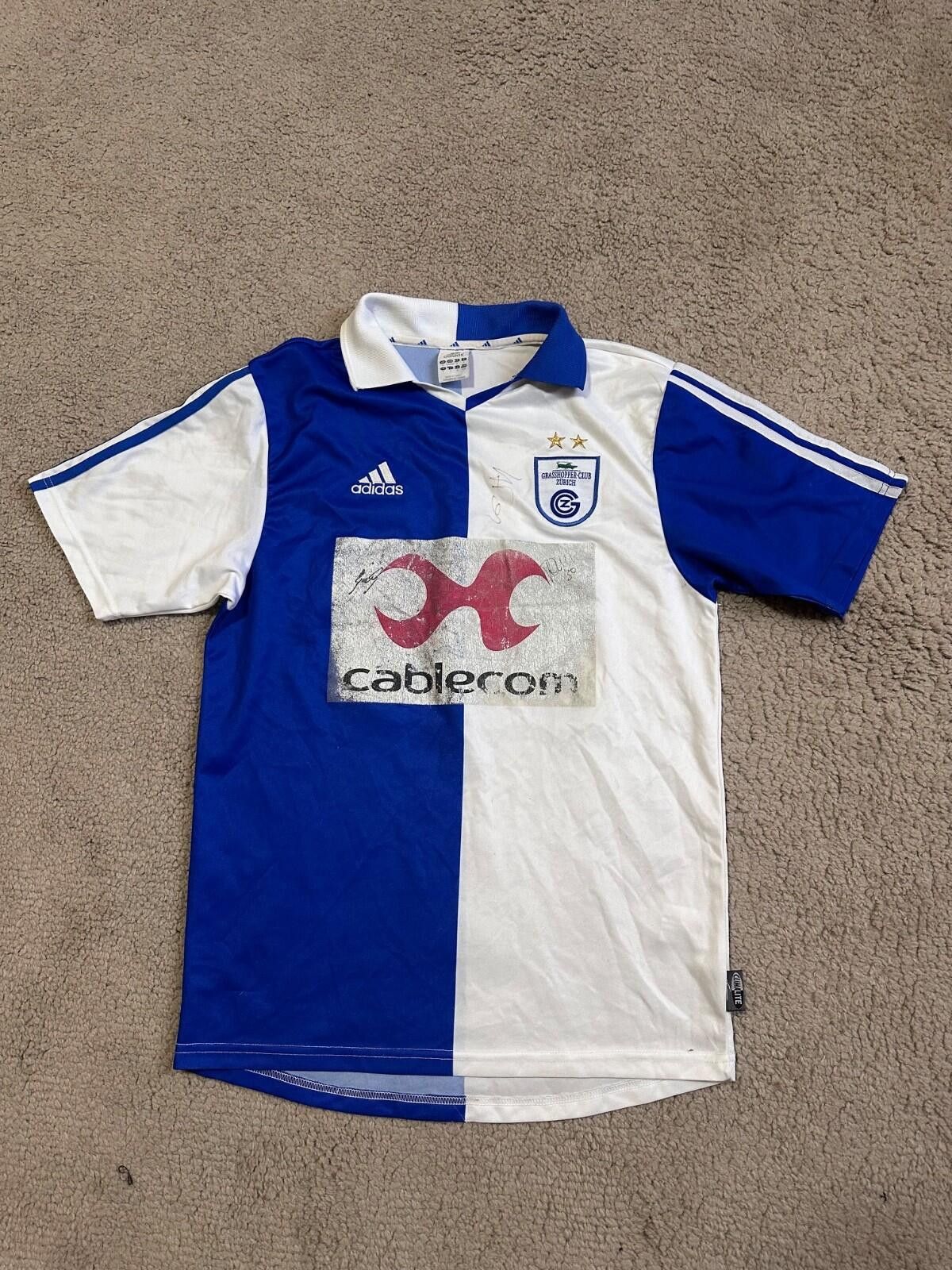 Adidas #10 V.VOGT Grasshopper FC 2002 Football Shirt Soccer Adidas Size US S / EU 44-46 / 1 - 1 Thumbnail