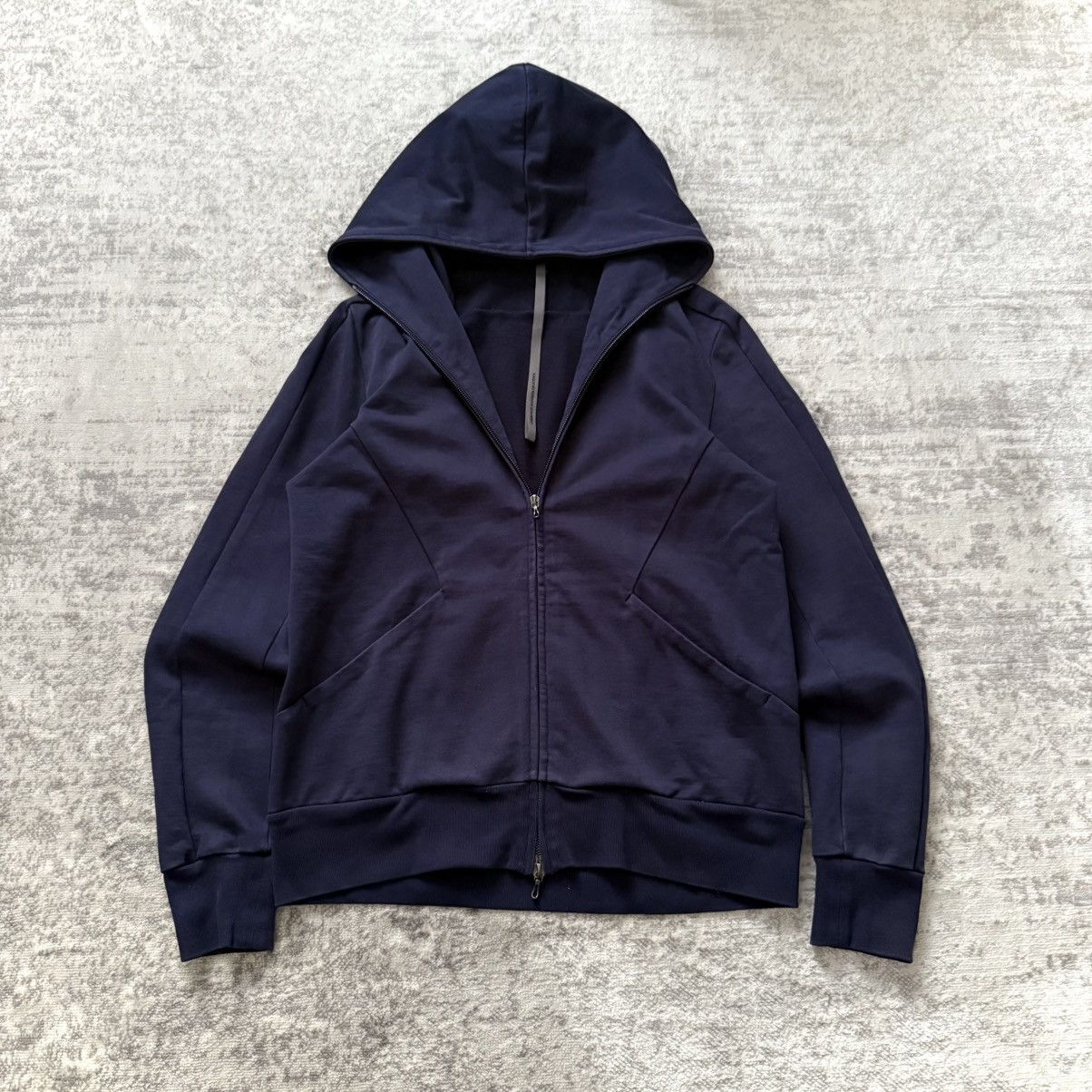 Kazuyuki Kumagai Attachment Kazuyuki Kumagai Double Riri Zipper Navy Cotton Hoodie Size US L / EU 52-54 / 3 - 1 Thumbnail