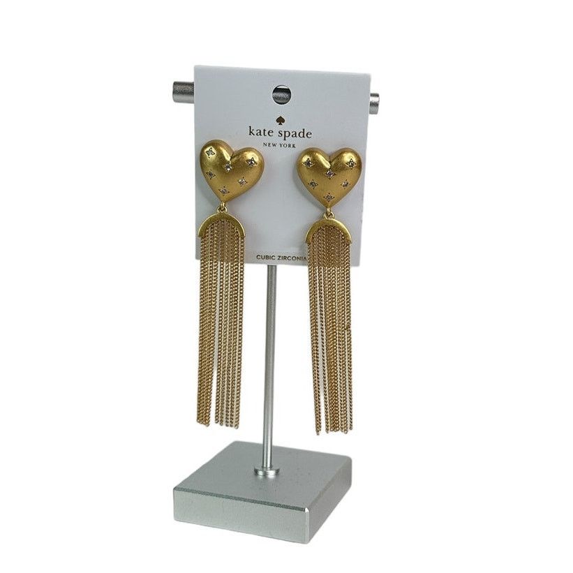 Kate Spade Kate Spade New York My Precious Heart Fringe Long Earrings Size ONE SIZE - 1 Thumbnail