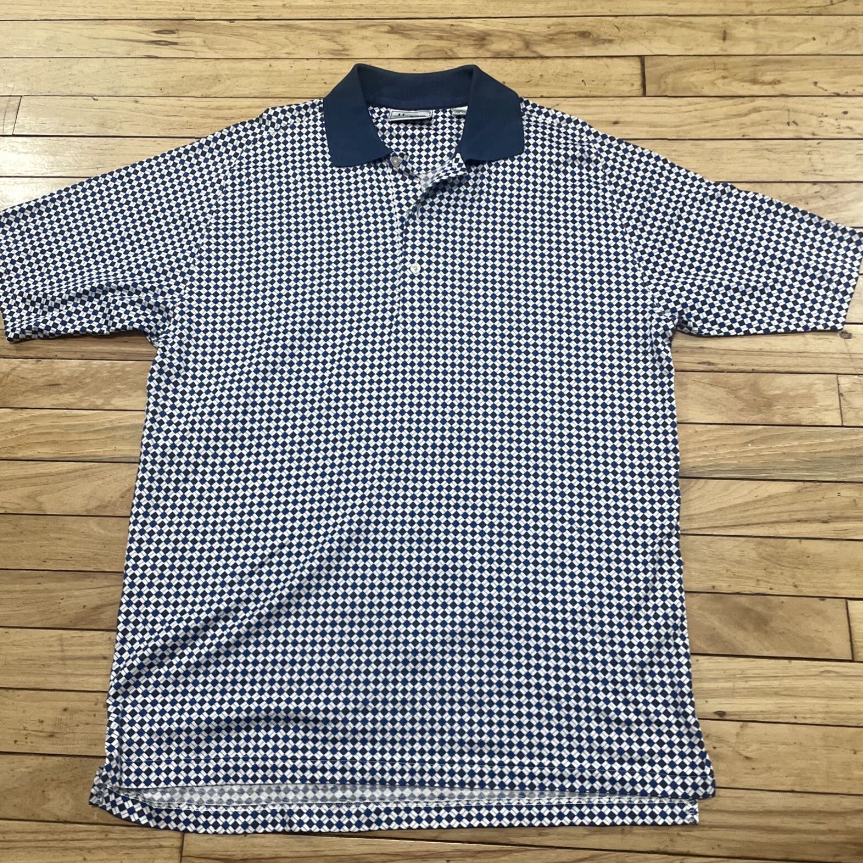 Hogan VINTAGE Hogan Polo Shirt Men M Blue Diamond Check Plaid Retro Preppy Golf Casual Shirt Size US M / EU 48-50 / 2 - 3 Thumbnail