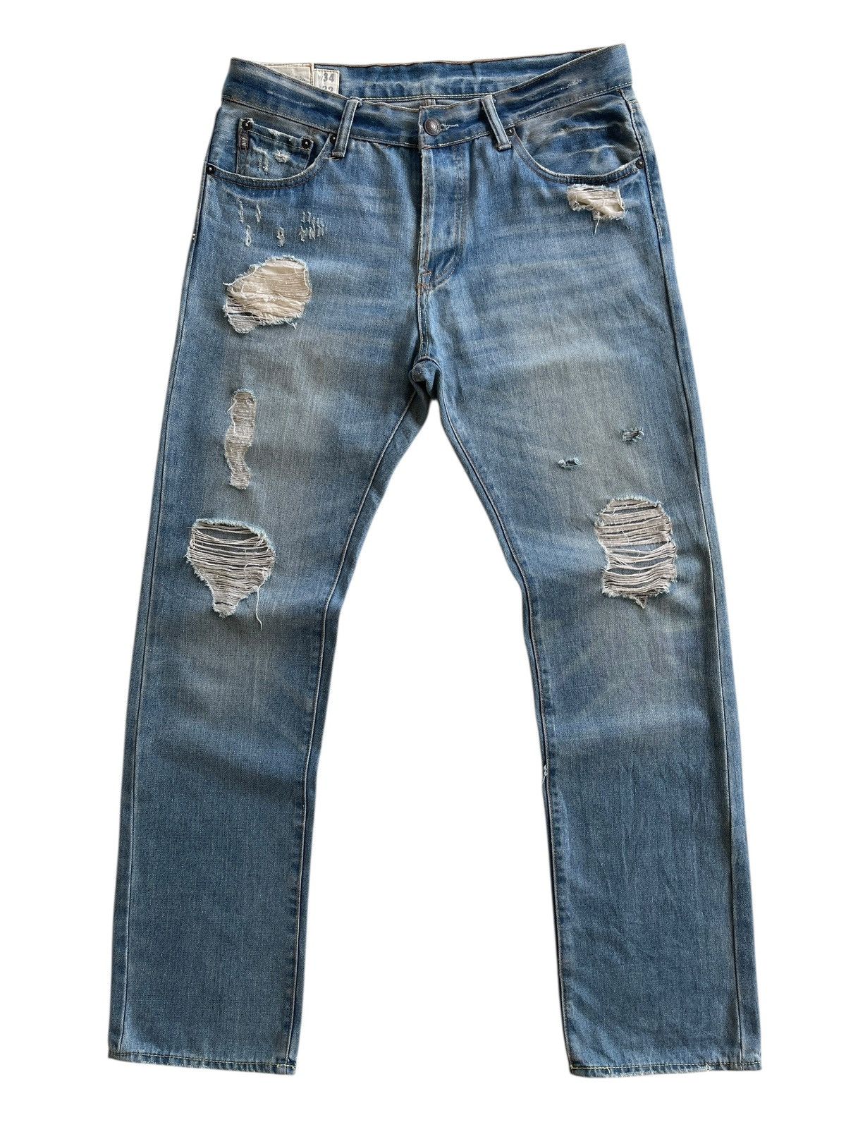 Abercrombie & Fitch Vintage Abercrombie & Fitch New York Distressed Denim Size US 34 / EU 50 - 1 Thumbnail