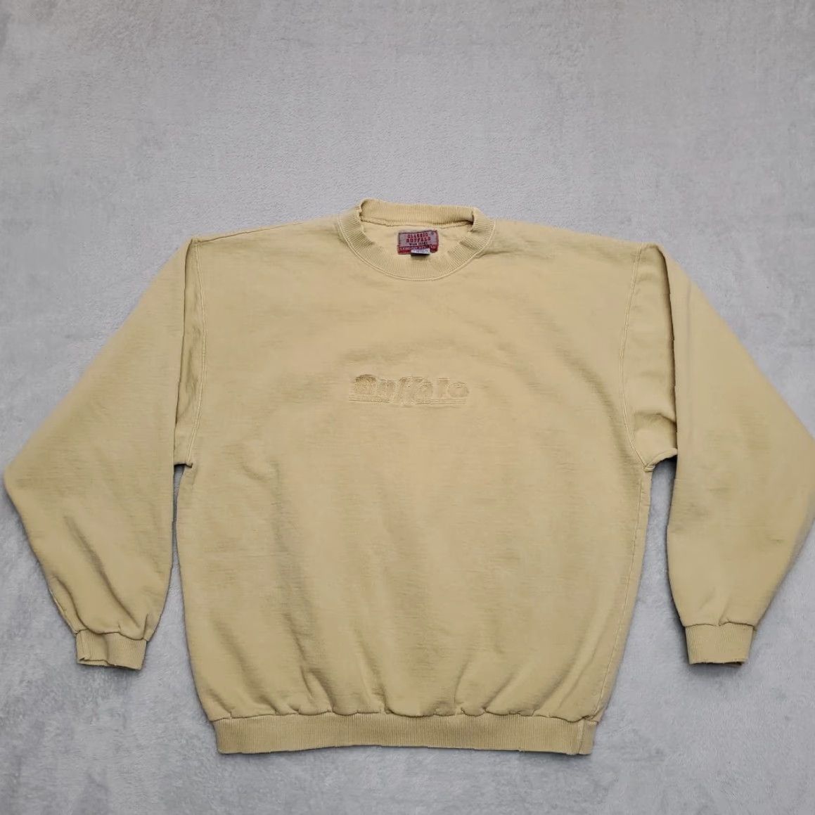 Vintage VINTAGE Buffalo Jeans Sweatshirt XL Tan Embroidered Crewneck 90s Made in Canada Mens Size US XL / EU 56 / 4 - 2 Thumbnail