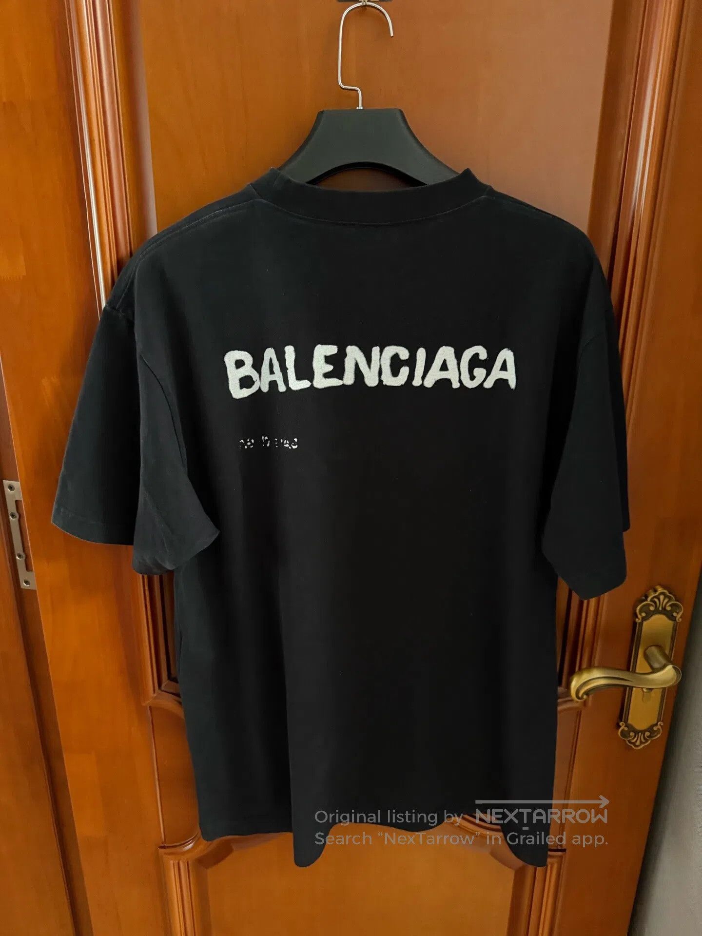 Balenciaga Balenciaga Graffiti Logo Black Short Sleeve T-Shirt| Size US S / EU 44-46 / 1 - 2 Thumbnail