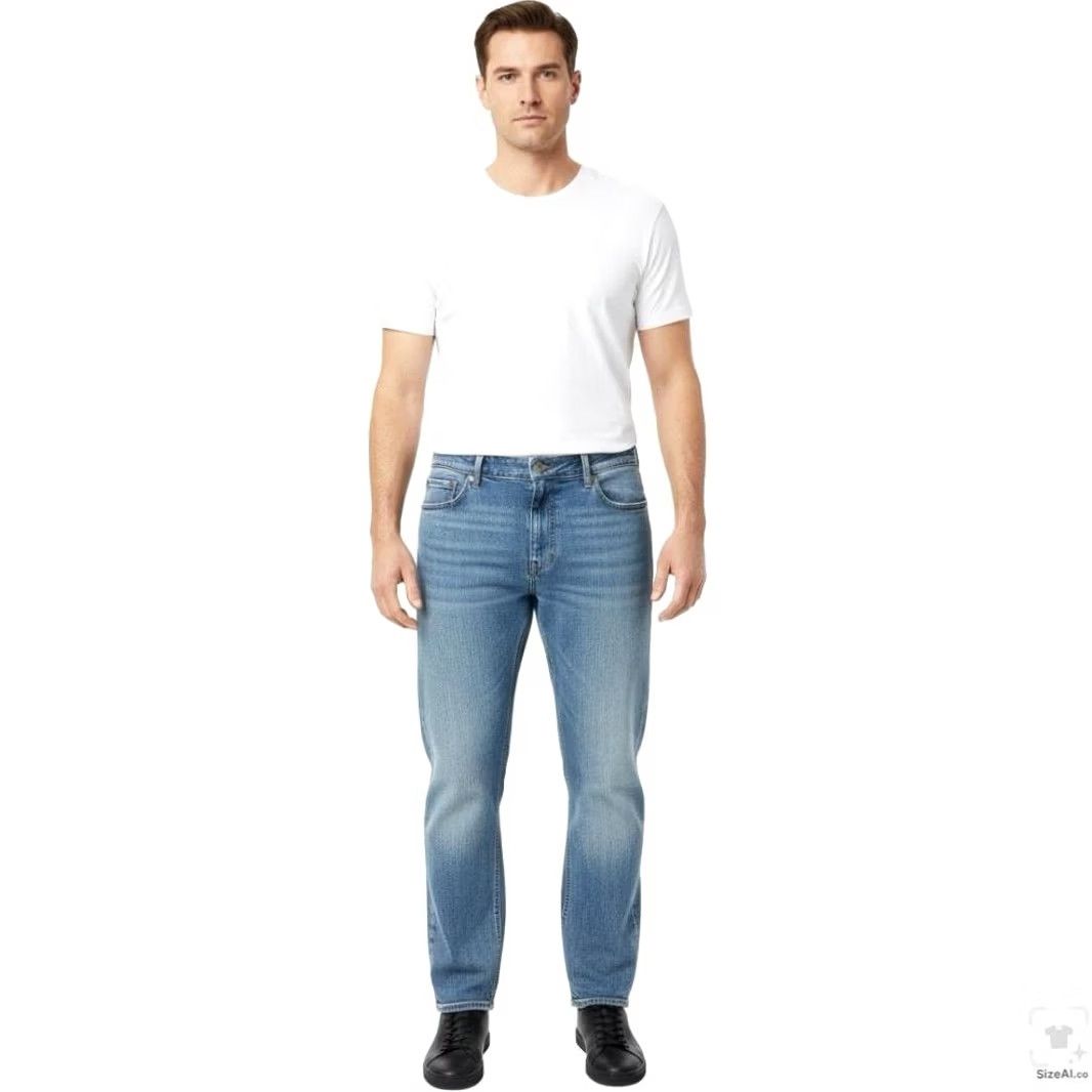 Levi's Levi's 541 Jeans Mens 44x30 Blue Light Wash Zip Fly Tapered Athletic Denim Logo 5-Pocket Size US 44 / EU 60 - 4 Thumbnail