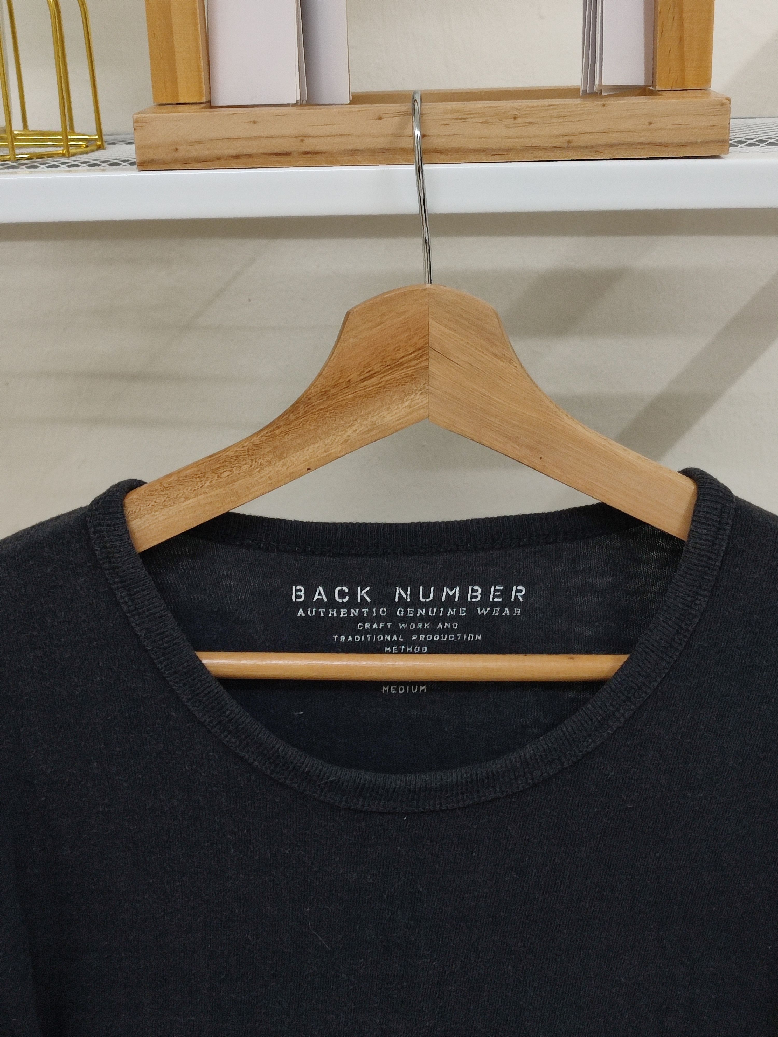 Japanese Brand 💥SUPER BLACK 💥 BACK NUMBER LONG SLEEVE Size US M / EU 48-50 / 2 - 6 Thumbnail