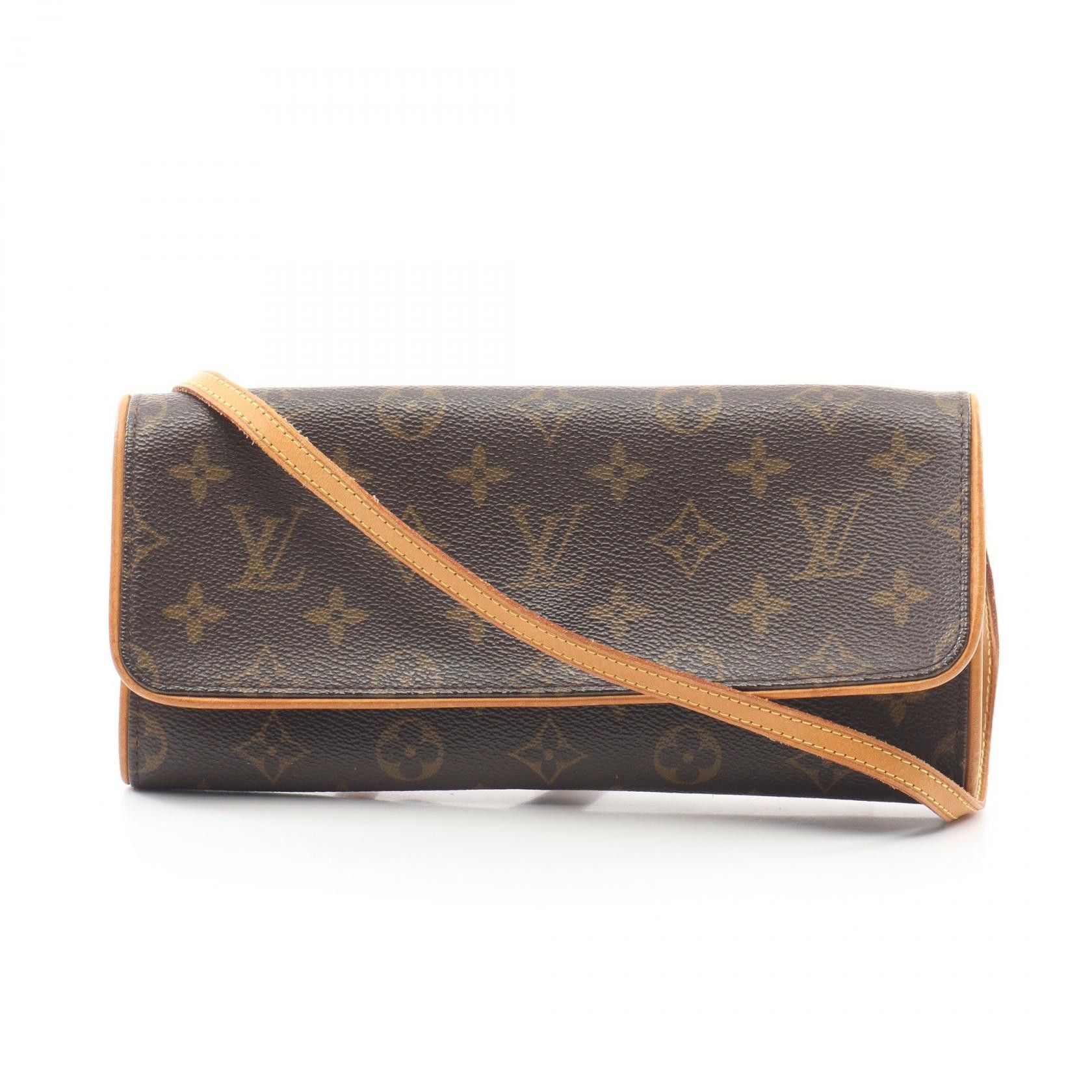 Louis Vuitton Louis Vuitton Louis Vuitton Pochette Twin GM Monogram Shoulder Bag Canvas Shoulder Bag M51852 Size ONE SIZE - 1 Thumbnail
